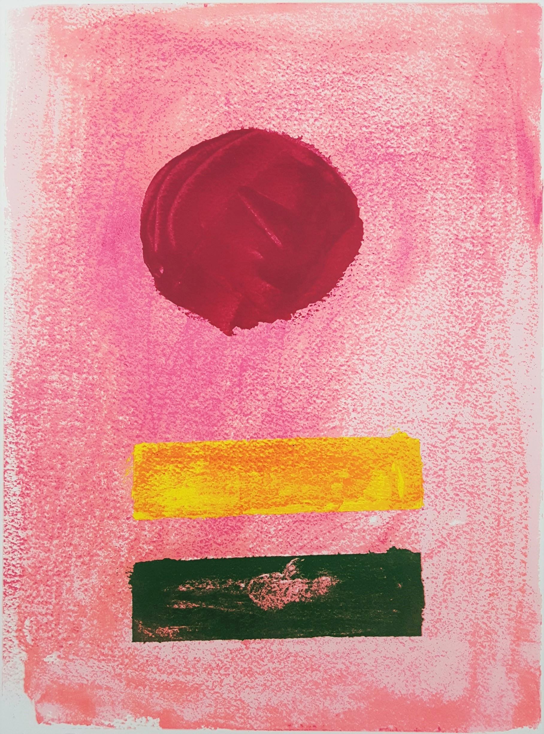 Adolph Gottlieb Abstract Print - Pink Ground
