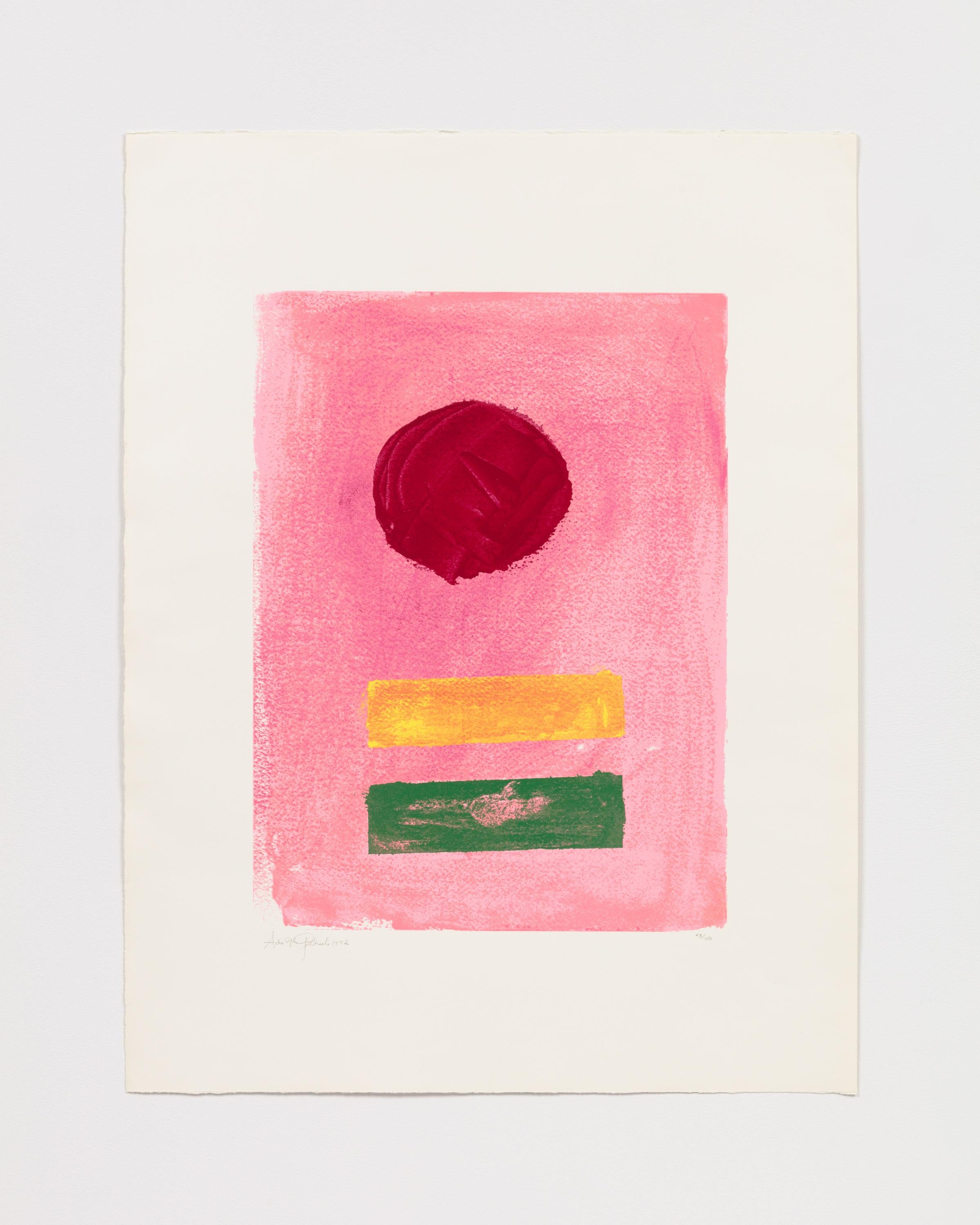 Adolph Gottlieb Abstract Print - Pink Ground