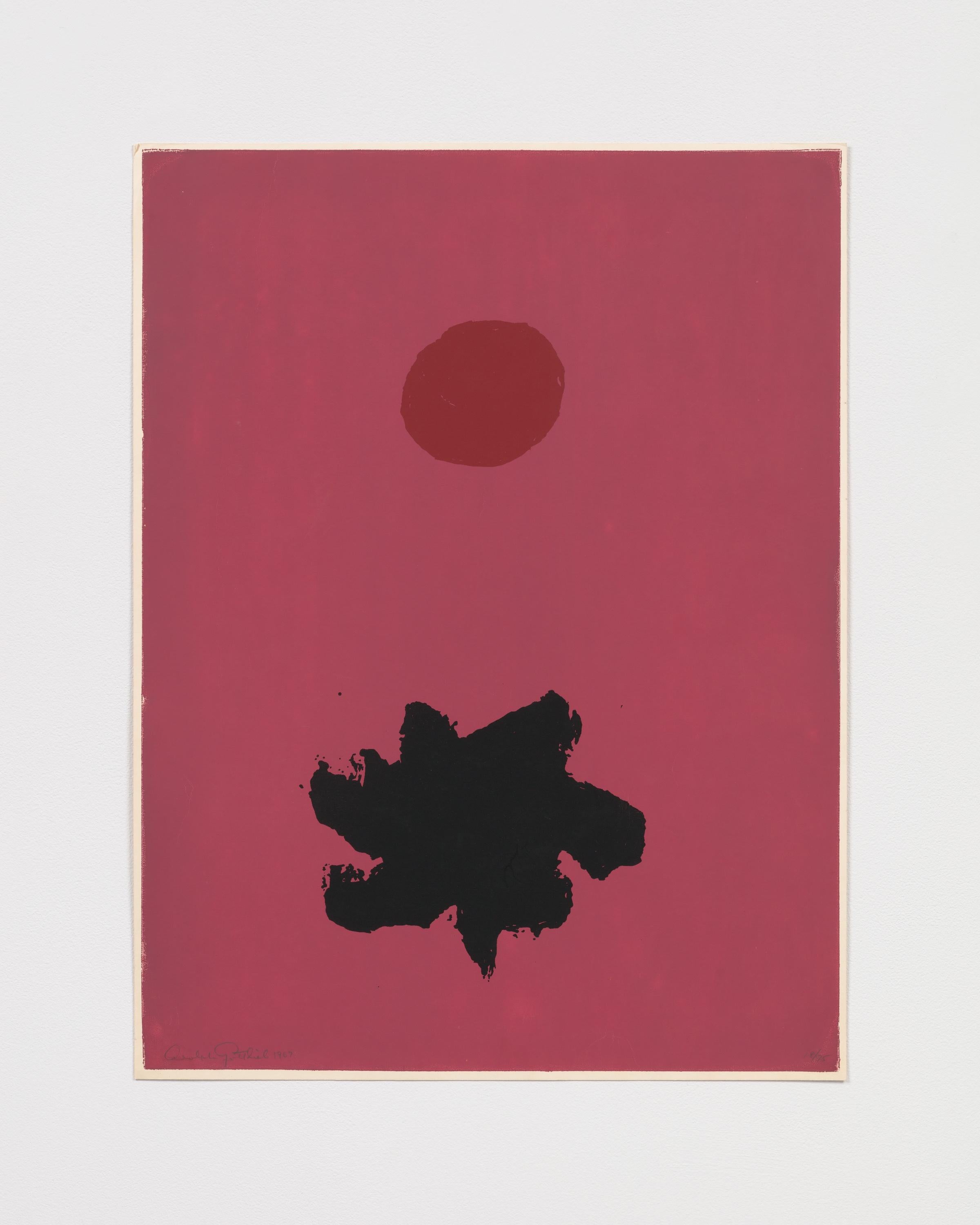 Adolph Gottlieb Abstract Print - Rosy Mood