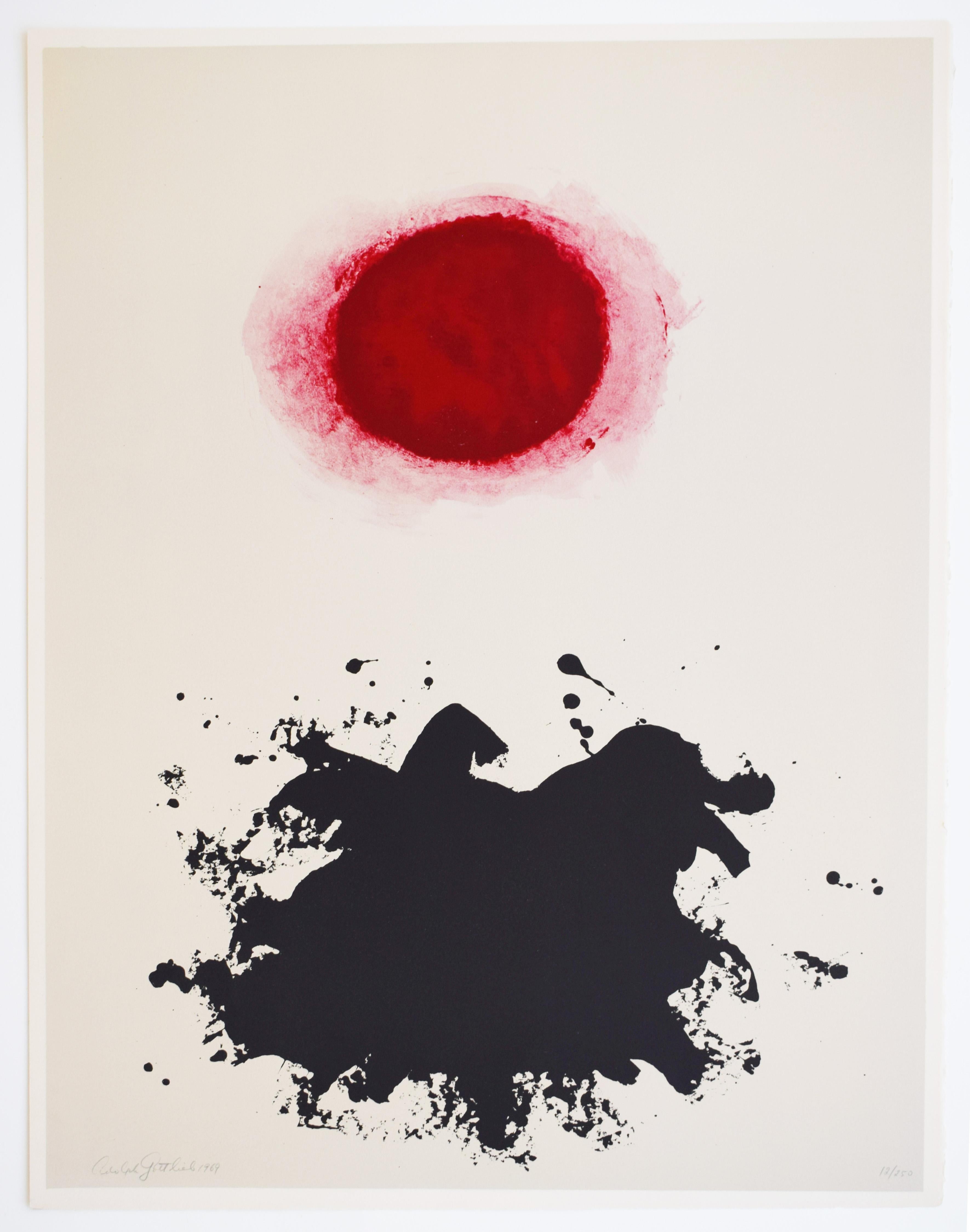 Sans titre, extrait de : Flight - American Refugee Rescue Committee - Print de Adolph Gottlieb