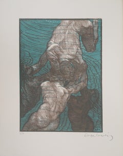 Hylas and the Nymphs - Original wooodcut, Handsigned and numbered / 160