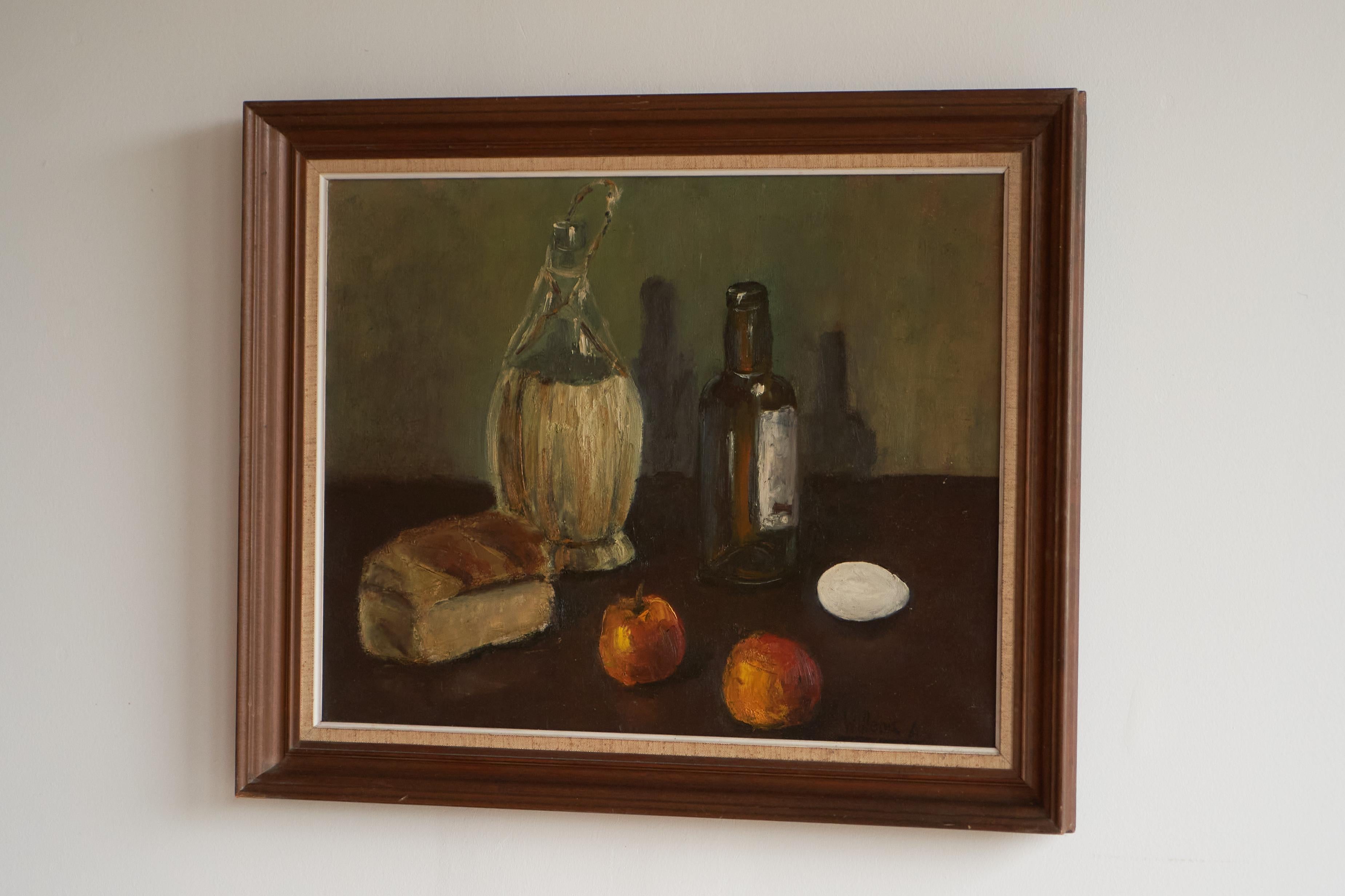 Adolphus (Adolphe) Seraphinus Willems 'Stillleben mit Bier' Öl auf Leinwand im Zustand „Gut“ im Angebot in Meer, VAN