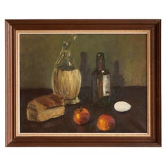 Adolphus (Adolphe) Seraphinus Willems 'Still Life with Beer' Oil on Canvas
