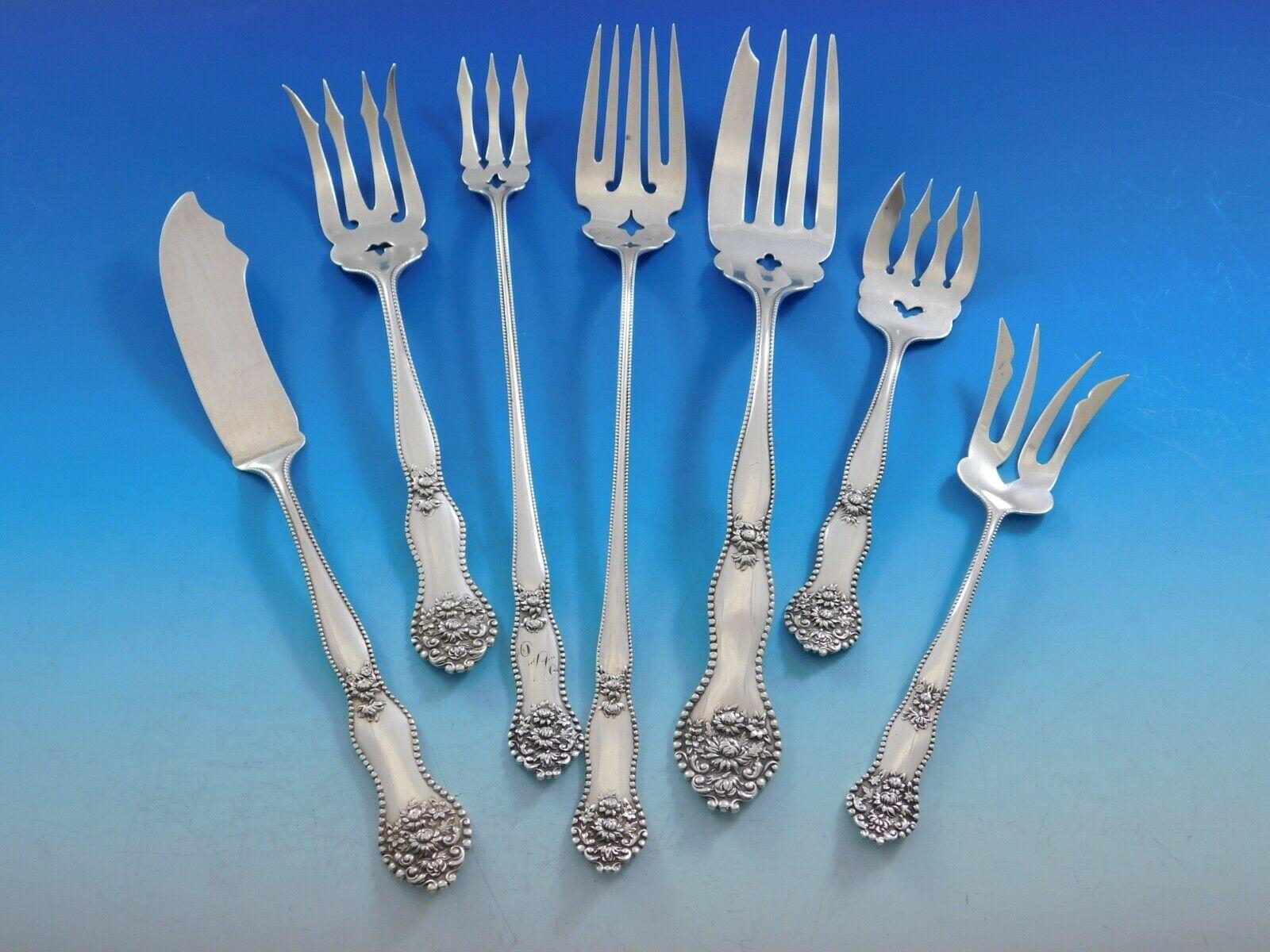Adolphus by Mount Vernon Sterling Silver Flatware Service Set 195 Pc Art Nouveau 4