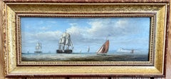 Marin, XIX secolo, oli, Navigazione in mare, alba a vele spiegate, Dover