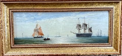 Navigazione in acque costiere calme, XIX secolo, Inglese, Pesca, Nave da guerra