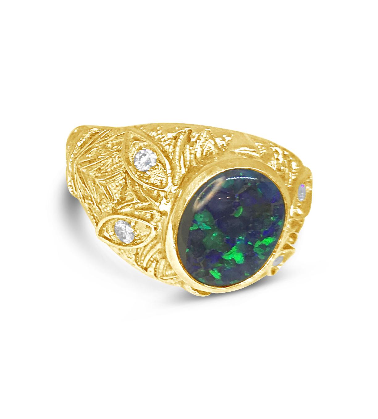 Contemporary A'donna Opal Ring