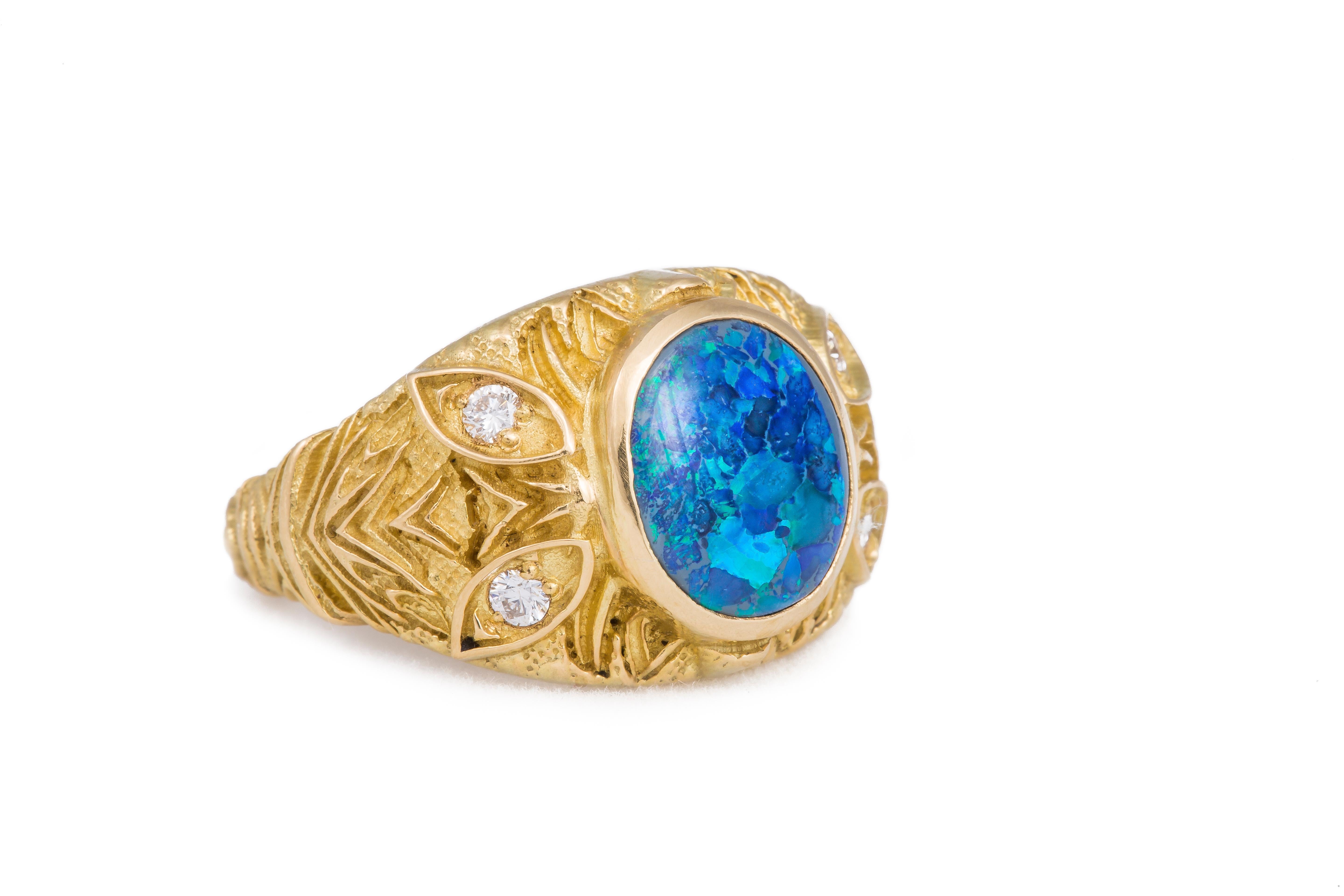 A'donna Opal Ring In New Condition In Aspen, CO