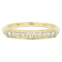 Bague large Adora en or jaune 18 carats et diamants blancs, par Alice Son