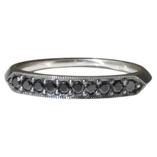 Adora Large Band Ring in Sterling Silver & White Diamonds by Alice Son