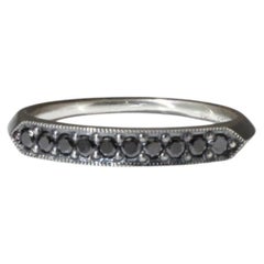Adora Large Band Ring in Sterling Silver & White Diamonds by Alice Son