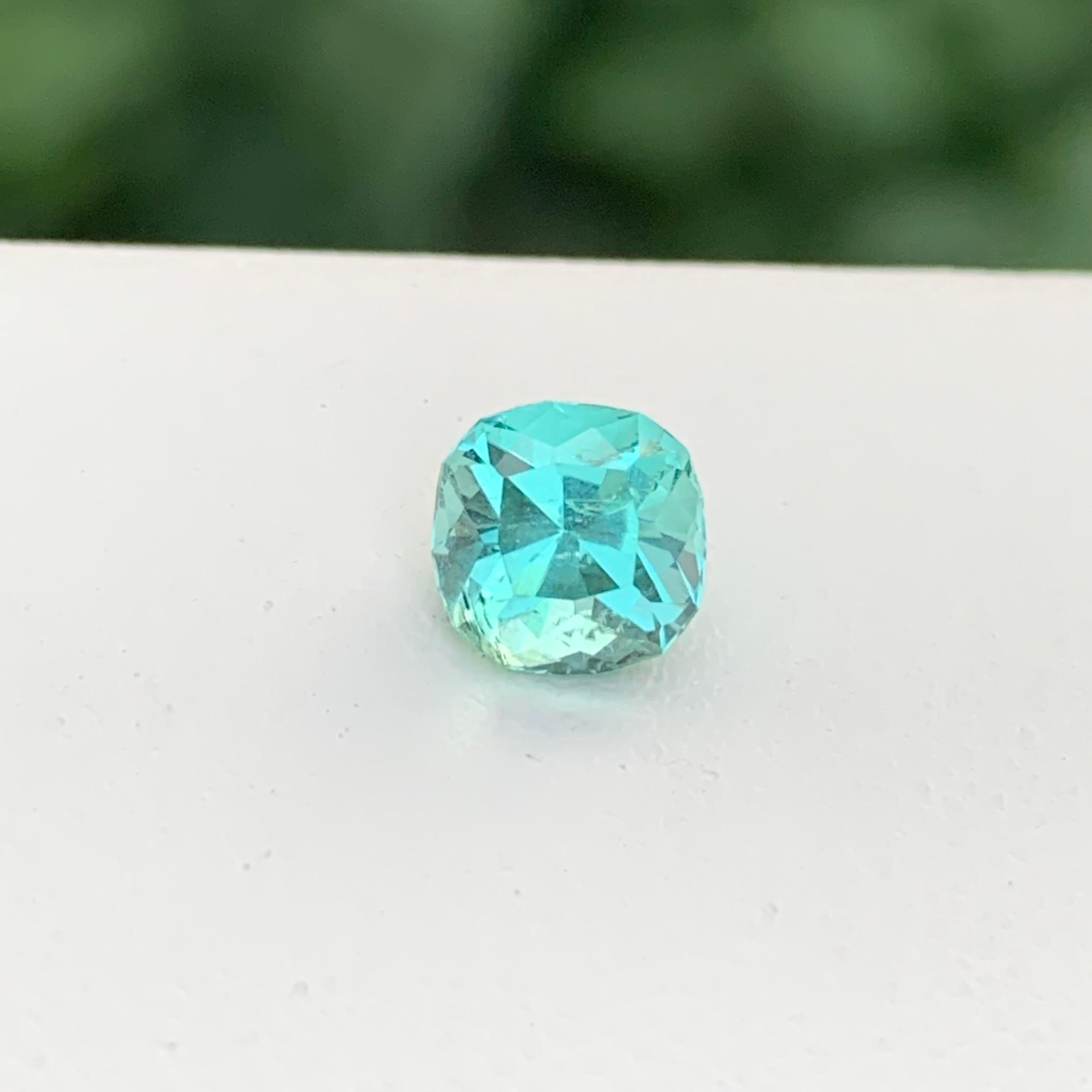 Adorable tourmaline naturelle en forme de coussin de 1,20 carat en vente 1