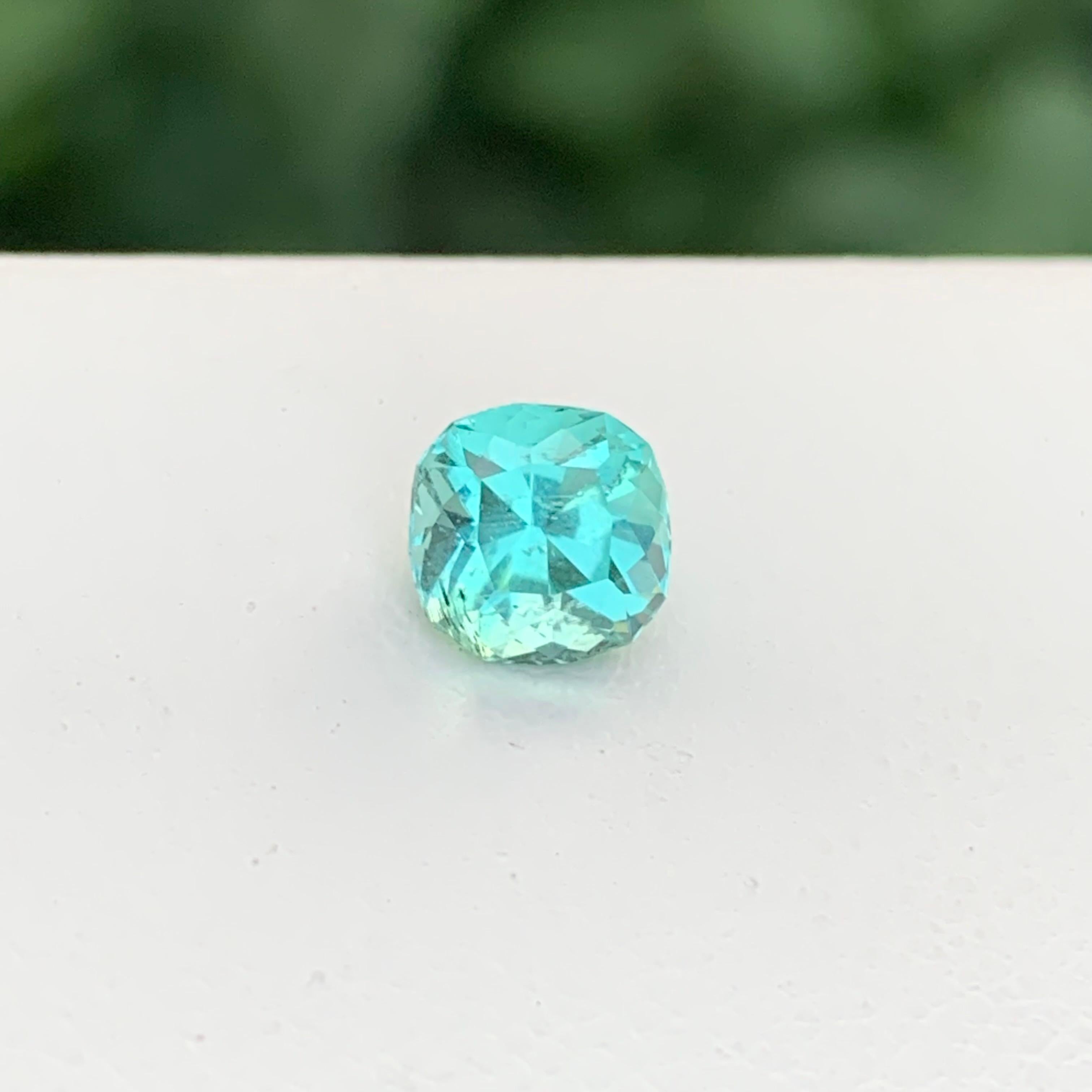 Adorable tourmaline naturelle en forme de coussin de 1,20 carat en vente 2