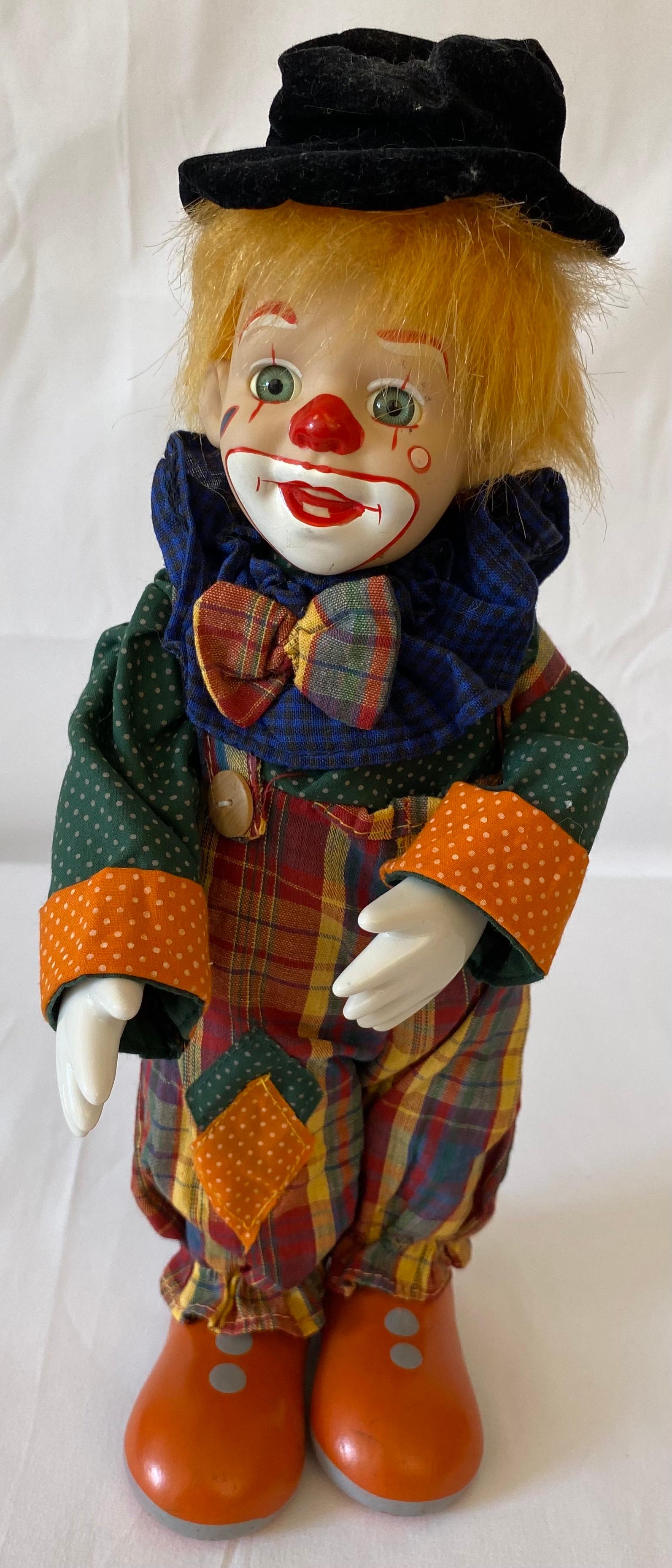 Mid-Century Modern Adorable and Therapeutic Musical Clown Automaton Figure Toy For Sale