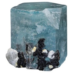Adorable Aquamarine Crystal With Hematite Rosettes