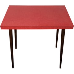 Adorable Austrian Side Table with Pink Resopal Top