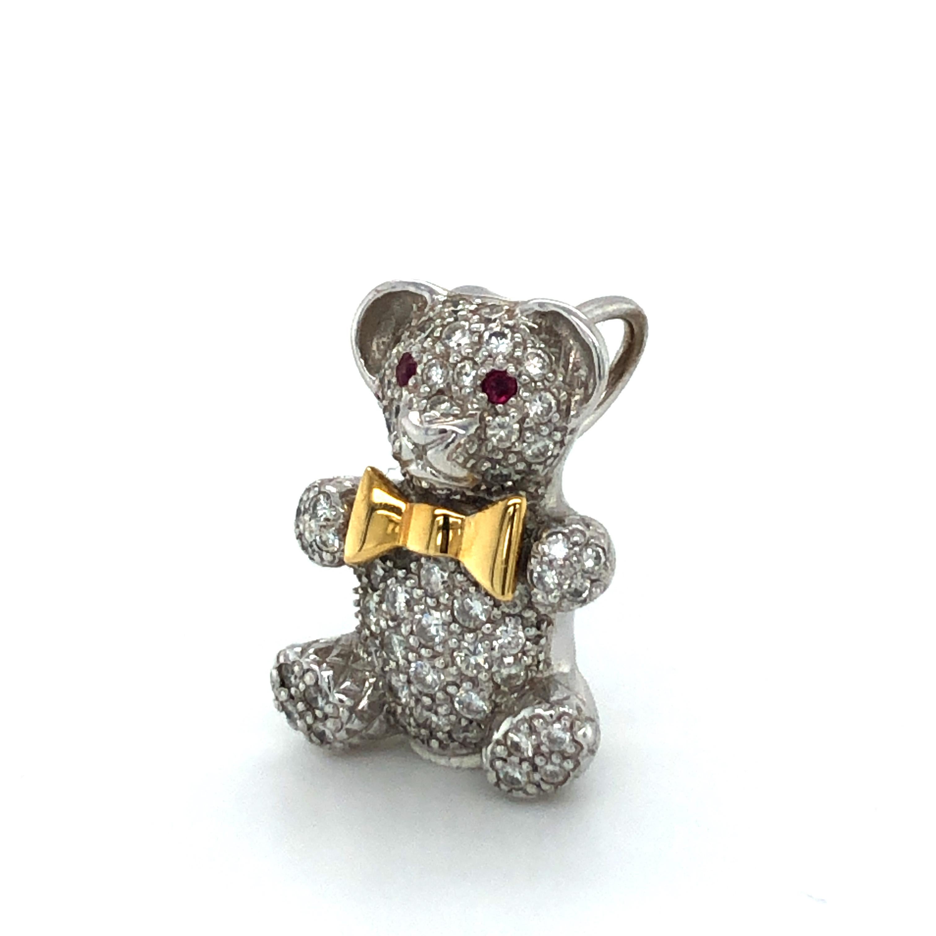white and gold teddy bear