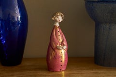 Adorable Italian Luster Glazed Studio Pottery Figurine 1960s