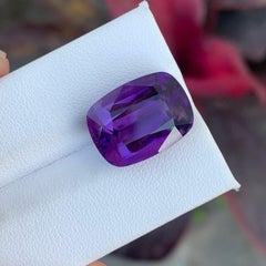12.10 Karat Natürlicher Loser Lila Amethyst Cushion-Schliff Brasilianischer Edelstein