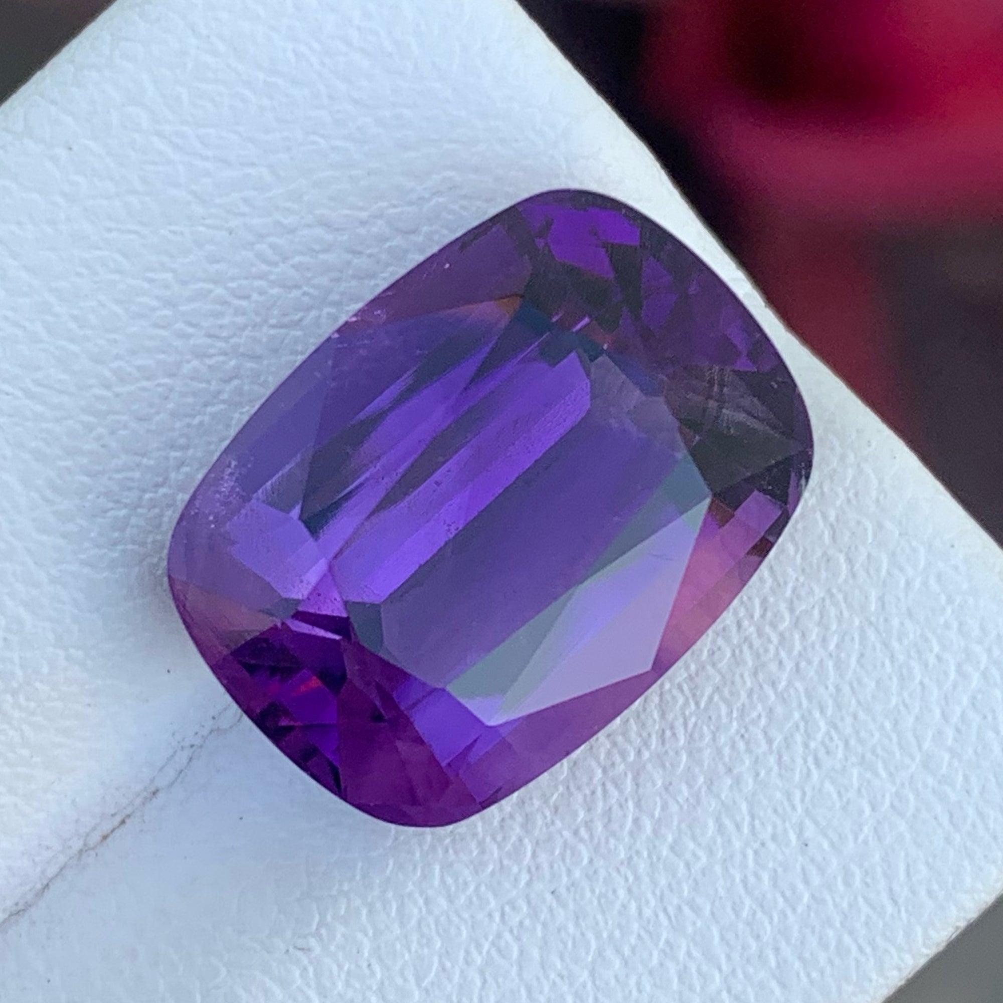 Cushion Cut Adorable Loose Amethyst Gemstone Aaa Clean Loose Amethyst for Jewelry 12.10 Ct  For Sale