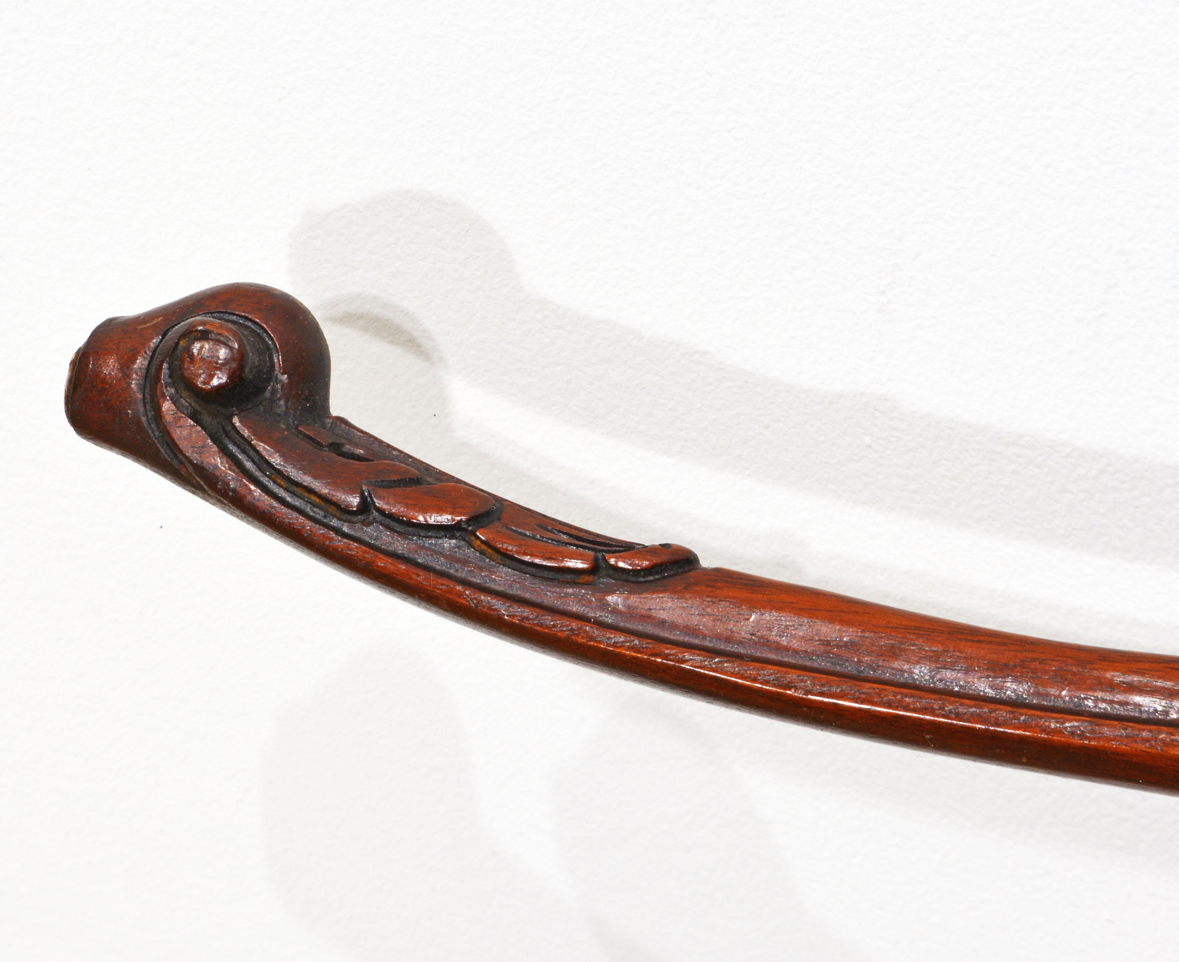 Adorable Louis XV Style Carved Walnut Drop Leaf Clover Shape Side Table 10