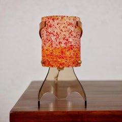 Adorable Multicolored Perspex and Plexiglass Table Lamp from, France