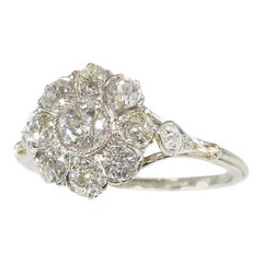 Adorable Platinum Diamond Antique Art Deco Engagement Ring