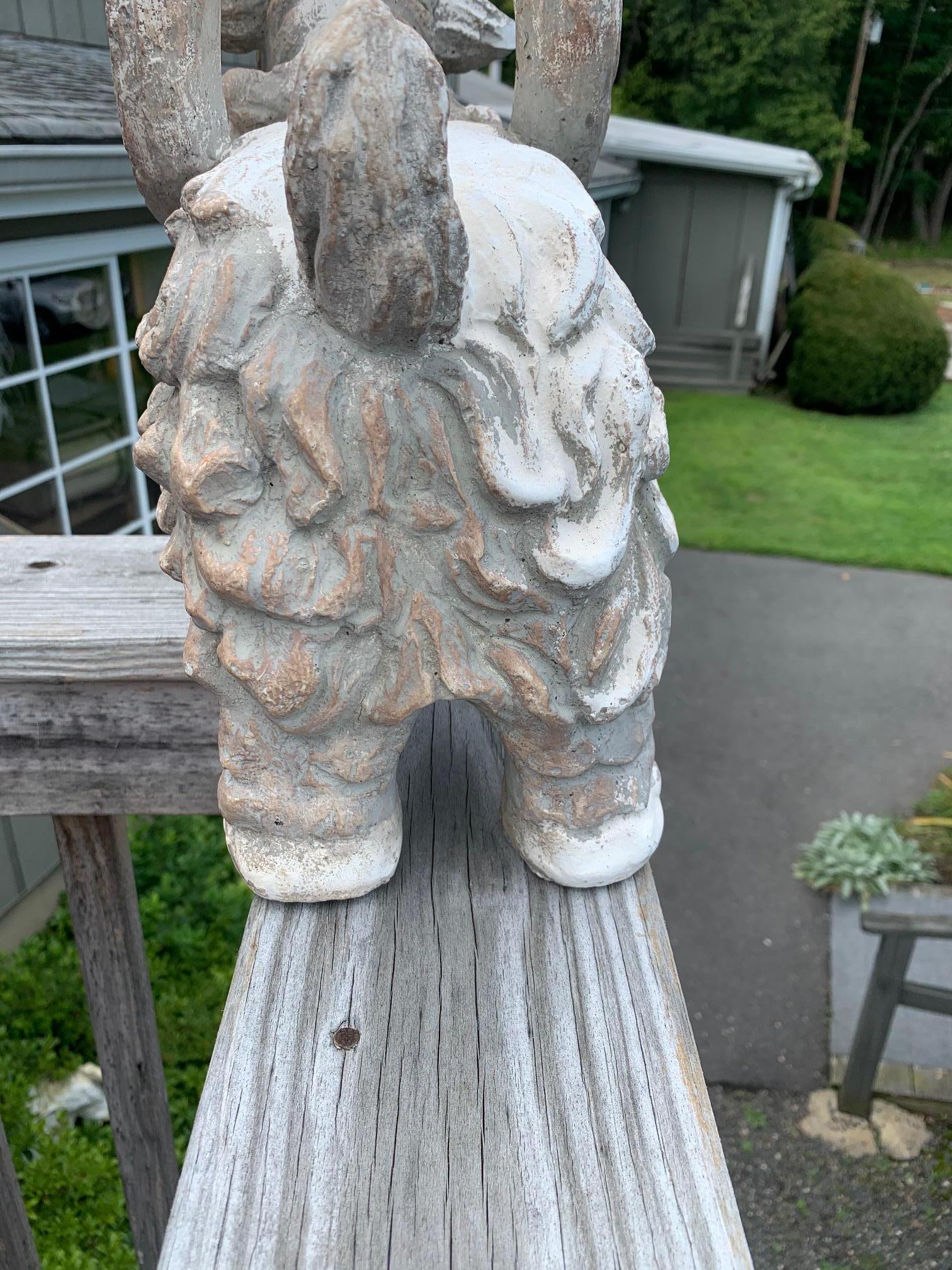 Adorable Terracotta Sculpture of Billy Goat Ram For Sale 3