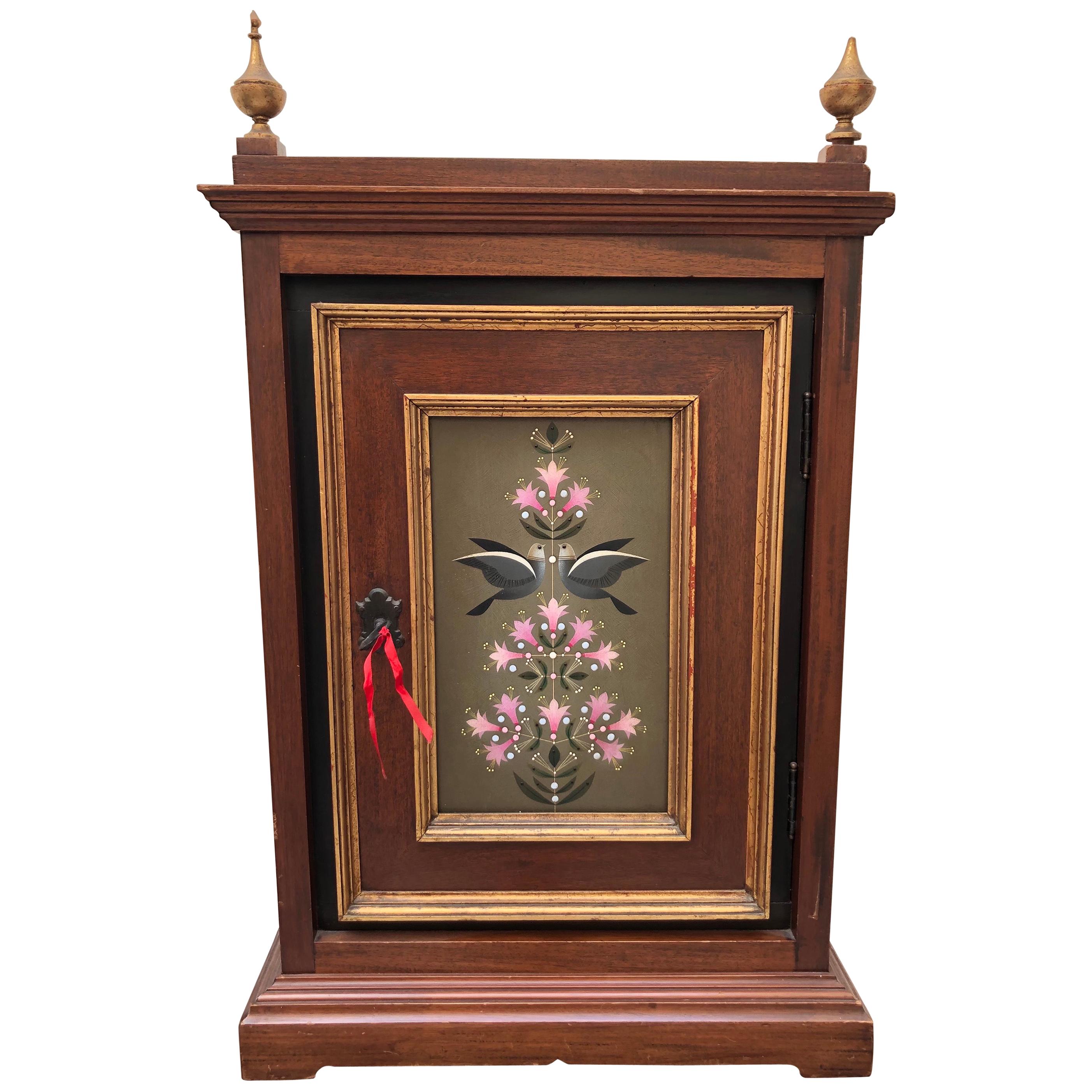 Adorable Wall Hanging Cabinet with Hand Painted Art