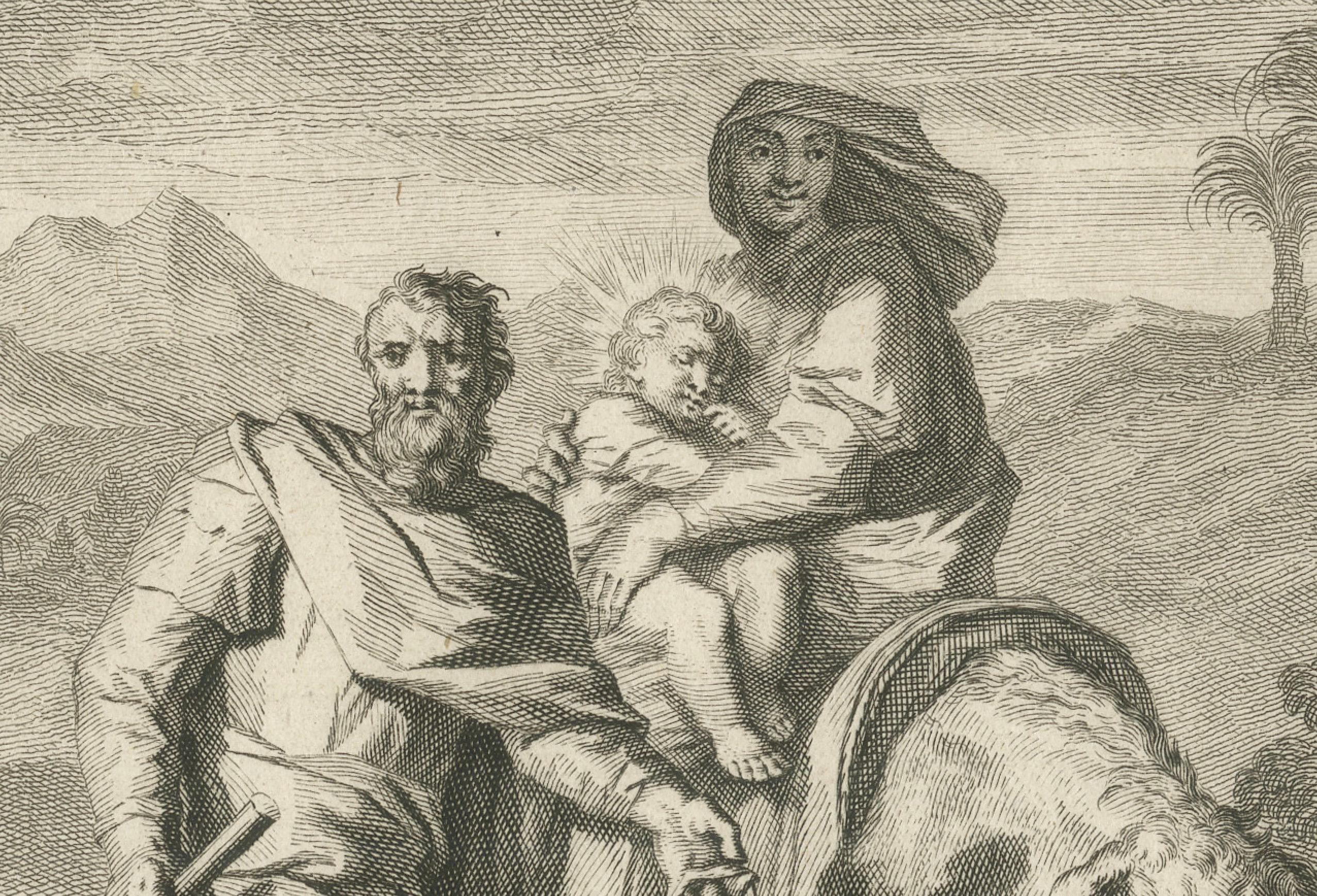 Anbetung der Heiligen Drei Könige und Flucht nach Ägypten - Pieter Mortier, ca.1700 (Niederländisch) im Angebot