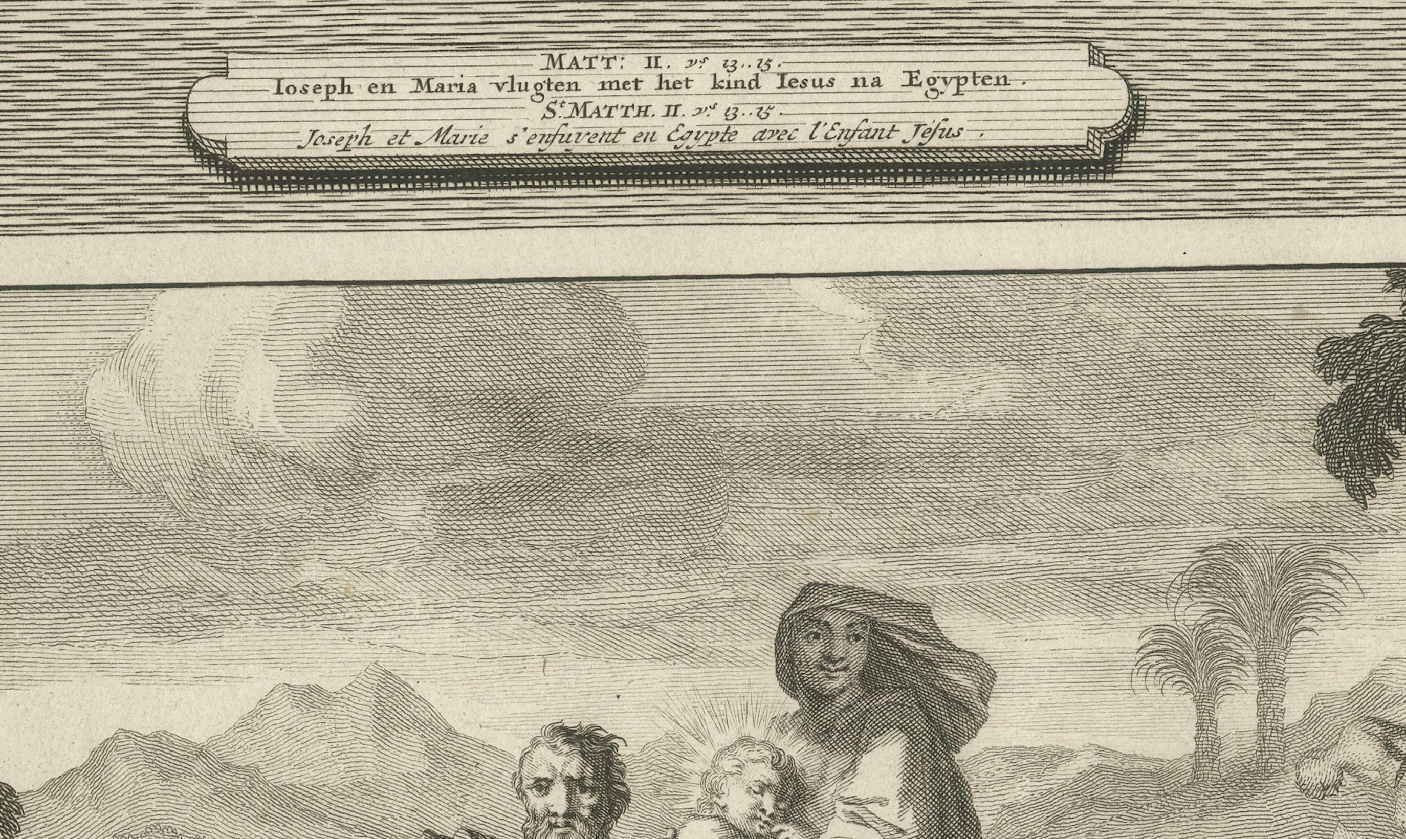Anbetung der Heiligen Drei Könige und Flucht nach Ägypten - Pieter Mortier, ca.1700 im Zustand „Gut“ im Angebot in Langweer, NL