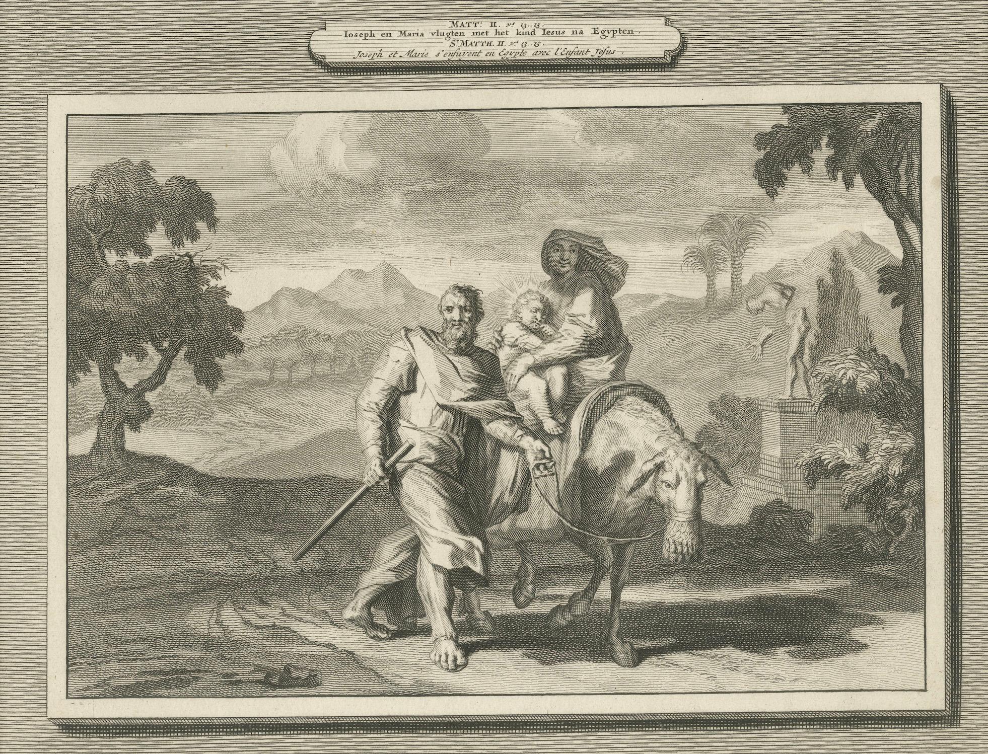 Anbetung der Heiligen Drei Könige und Flucht nach Ägypten - Pieter Mortier, ca.1700 im Angebot 1