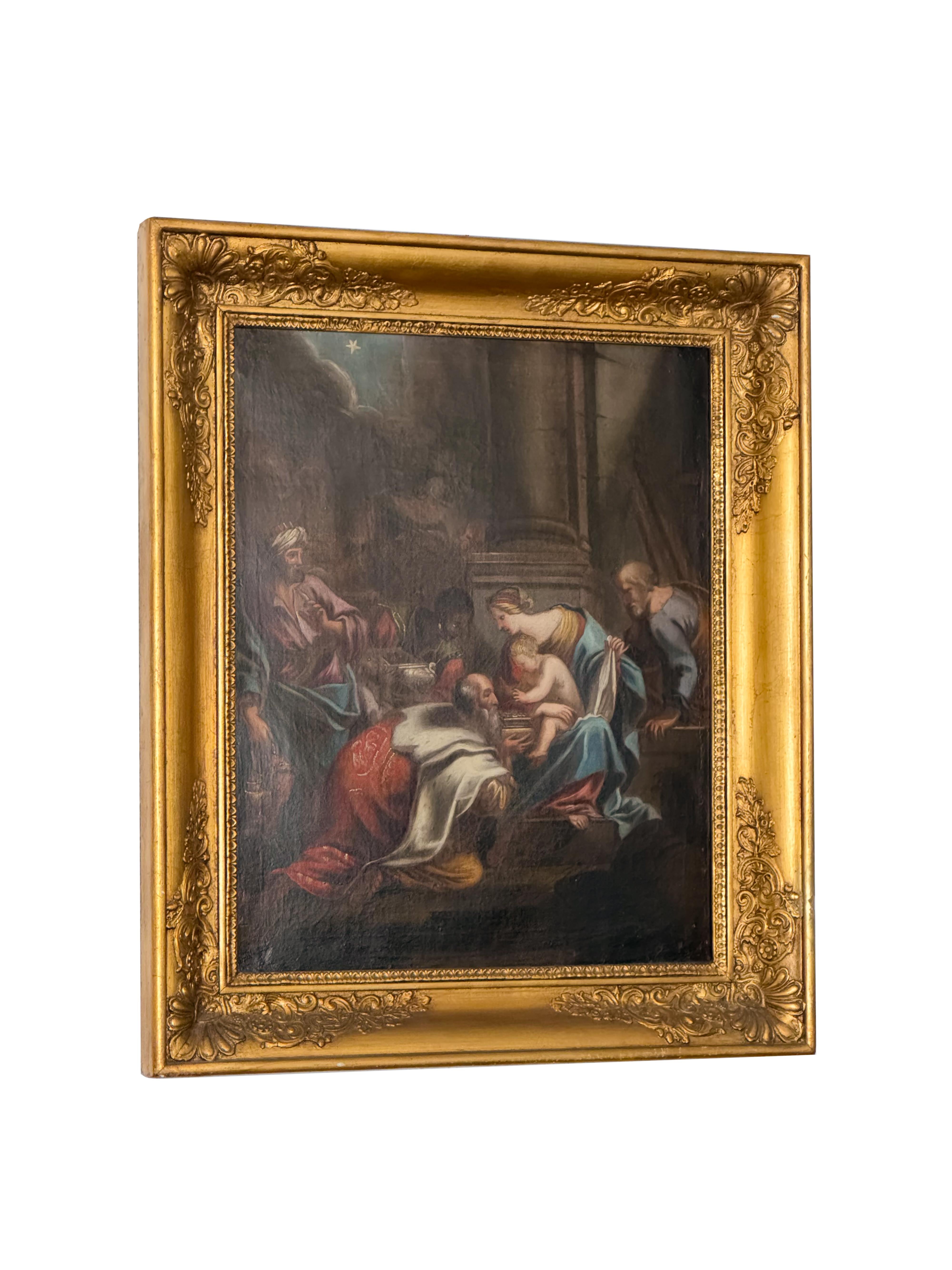 Barocco Adoration of the Magi, Italian Baroque Religious Art, 18th Century in vendita