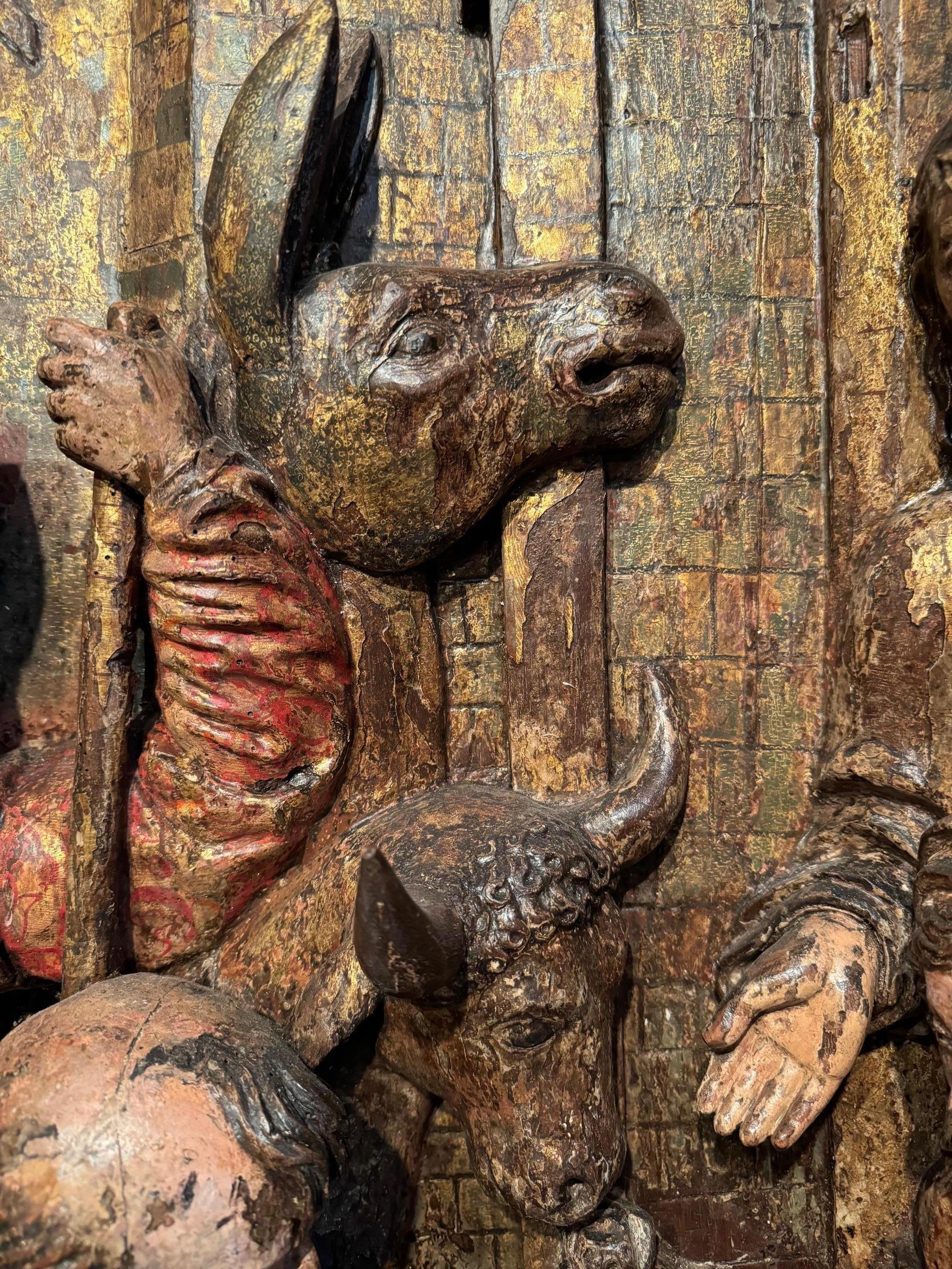 Adorazione dei pastori - Grande altorilievo, Italia settentrionale Circa 1500 in vendita 3