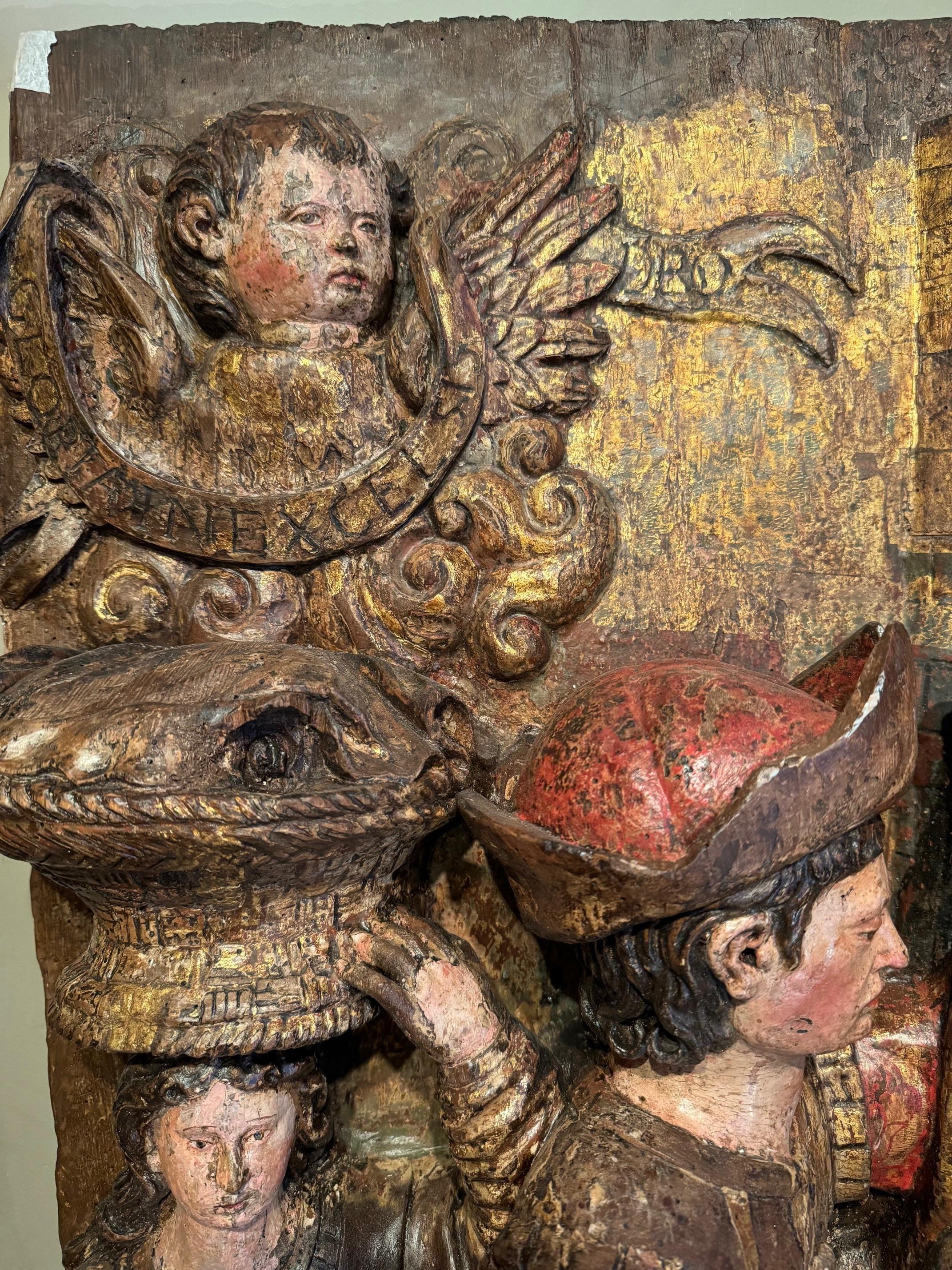 Italiano Adorazione dei pastori - Grande altorilievo, Italia settentrionale Circa 1500 in vendita