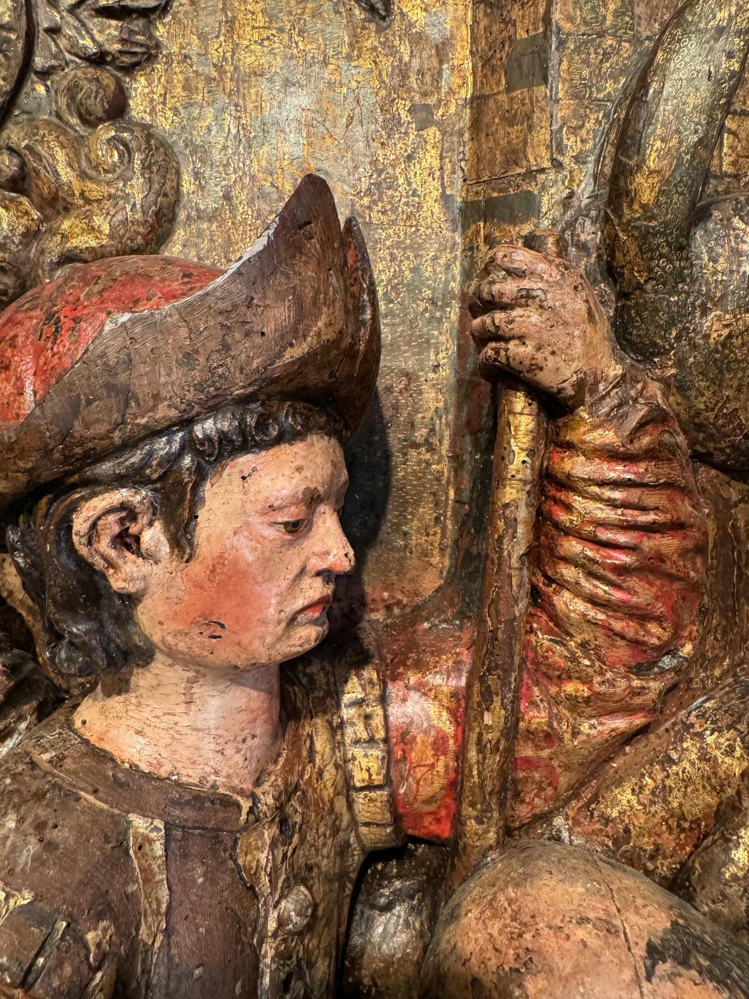 Legno Adorazione dei pastori - Grande altorilievo, Italia settentrionale Circa 1500 in vendita