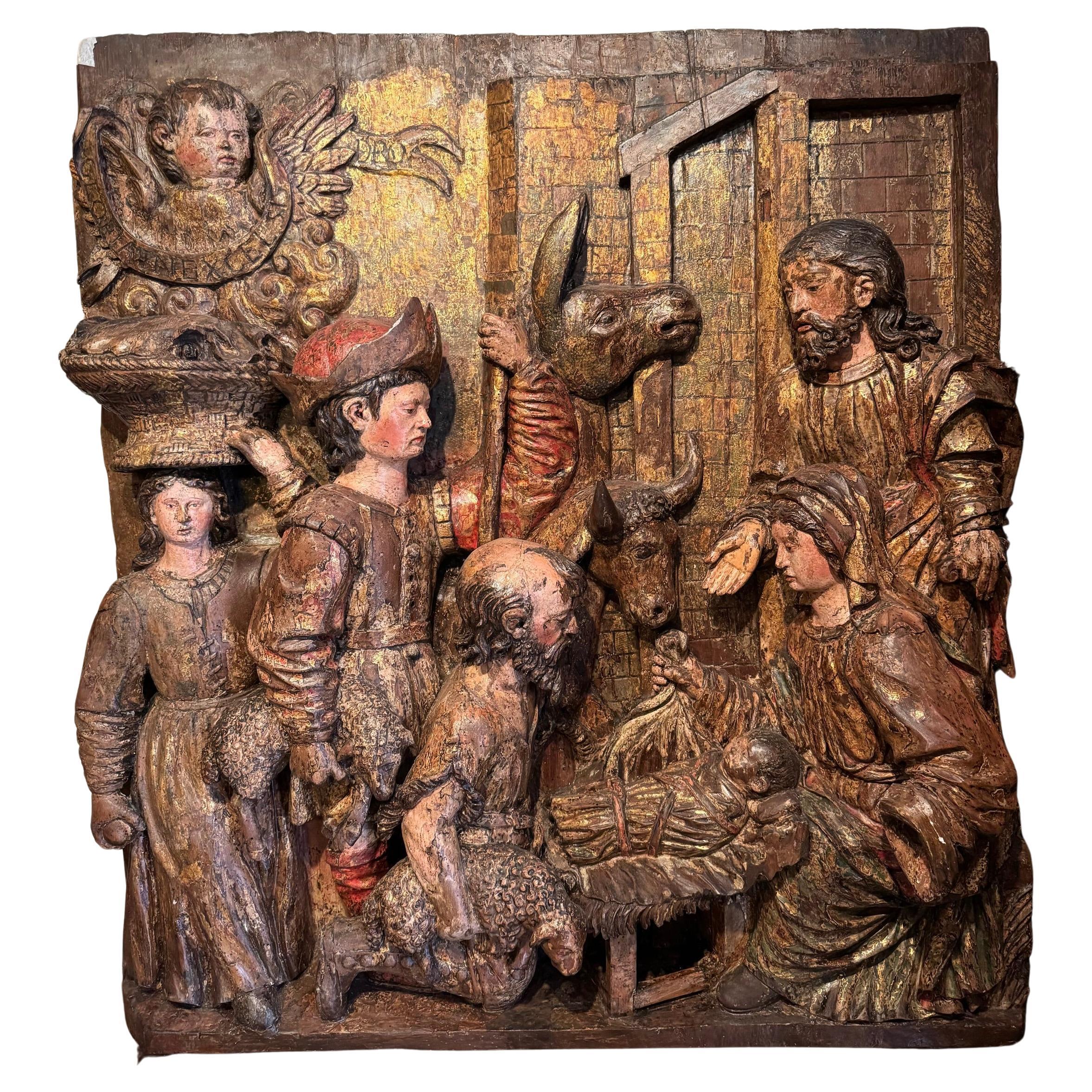 Adorazione dei pastori - Grande altorilievo, Italia settentrionale Circa 1500