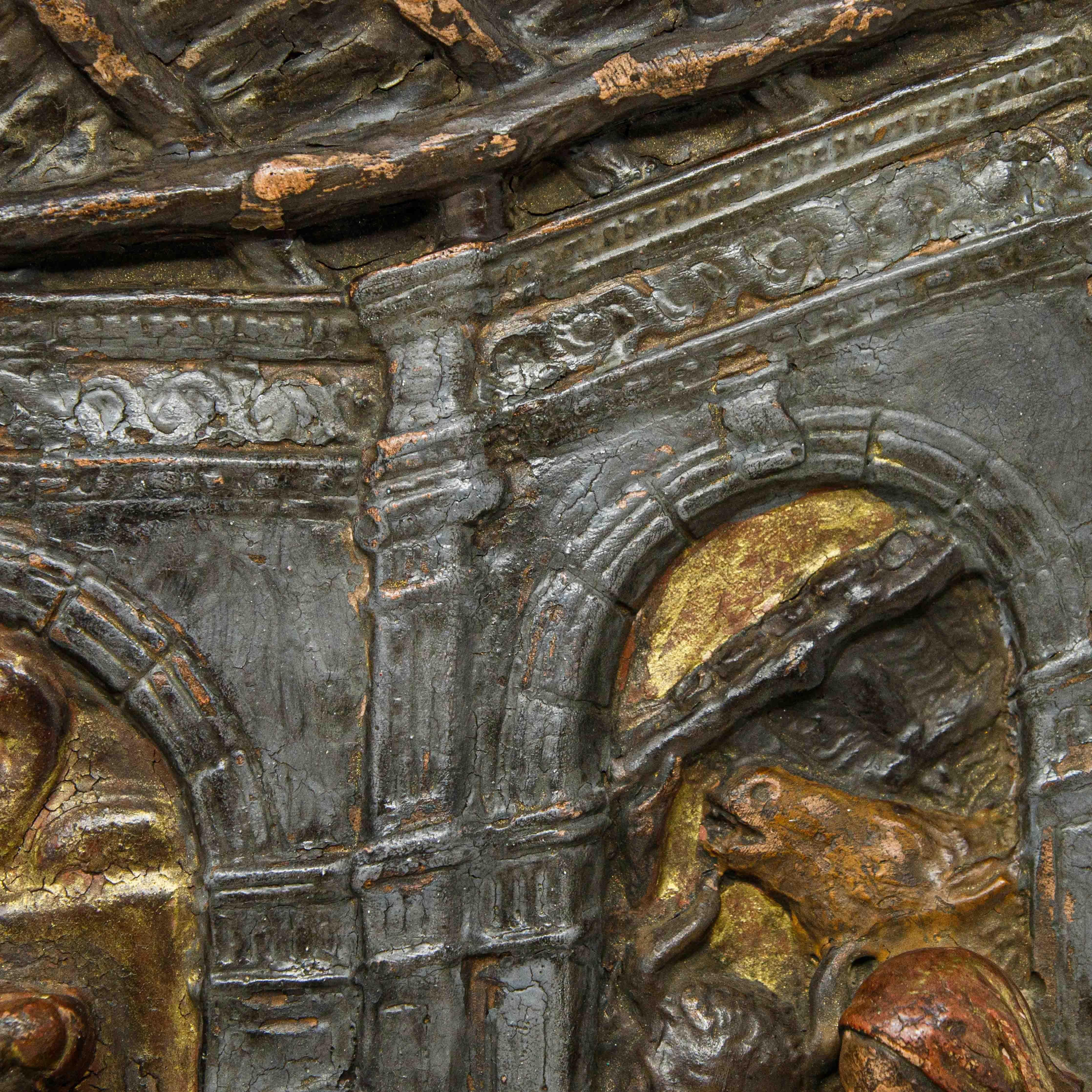 Anbetung der Könige in polychromer Terrakotta, 17. Jahrhundert im Angebot 2