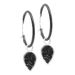 Adorn Black Druzy Earrings