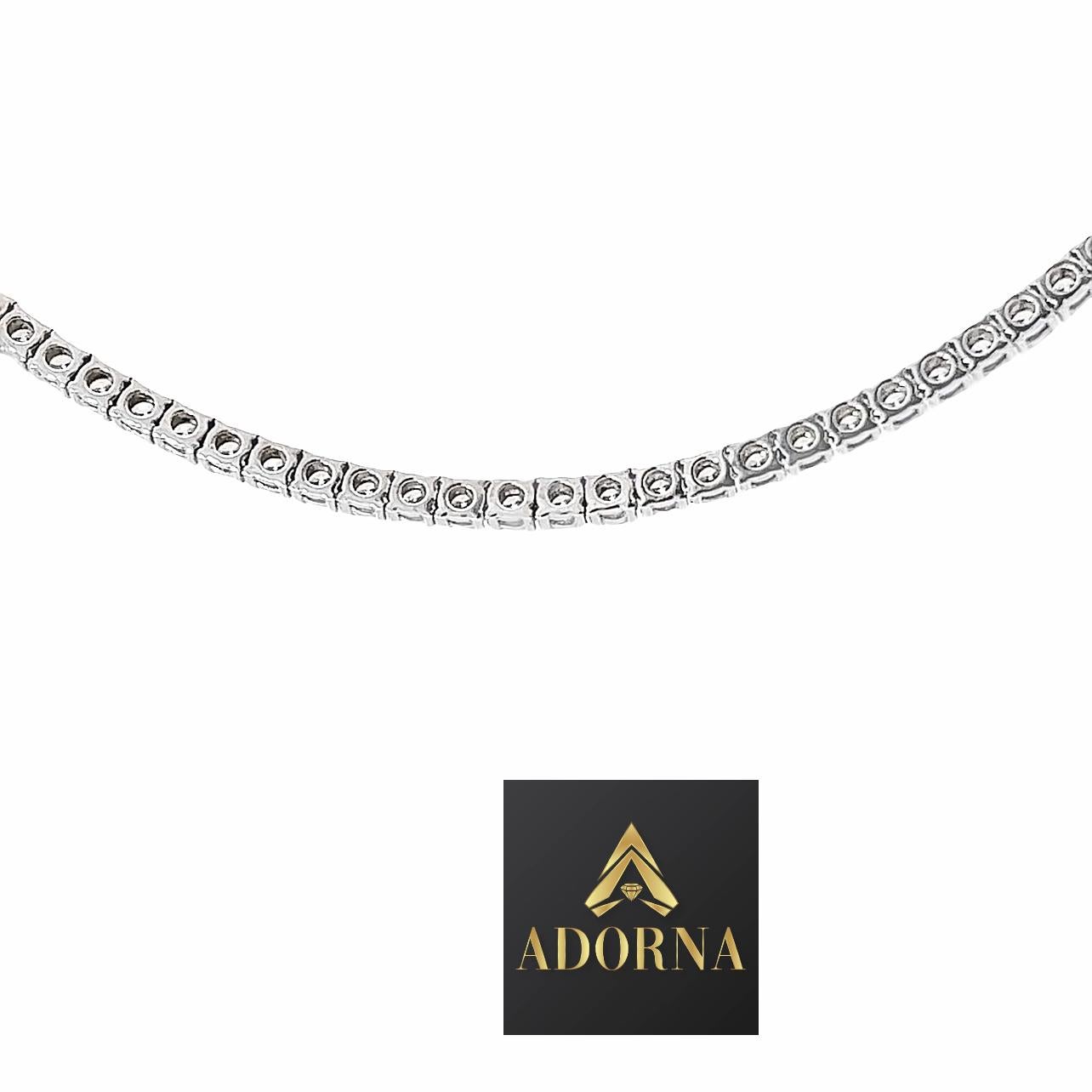 Adorna Lux - Aria Everyday Straight Tennis Necklace In New Condition For Sale In Los Angeles, CA
