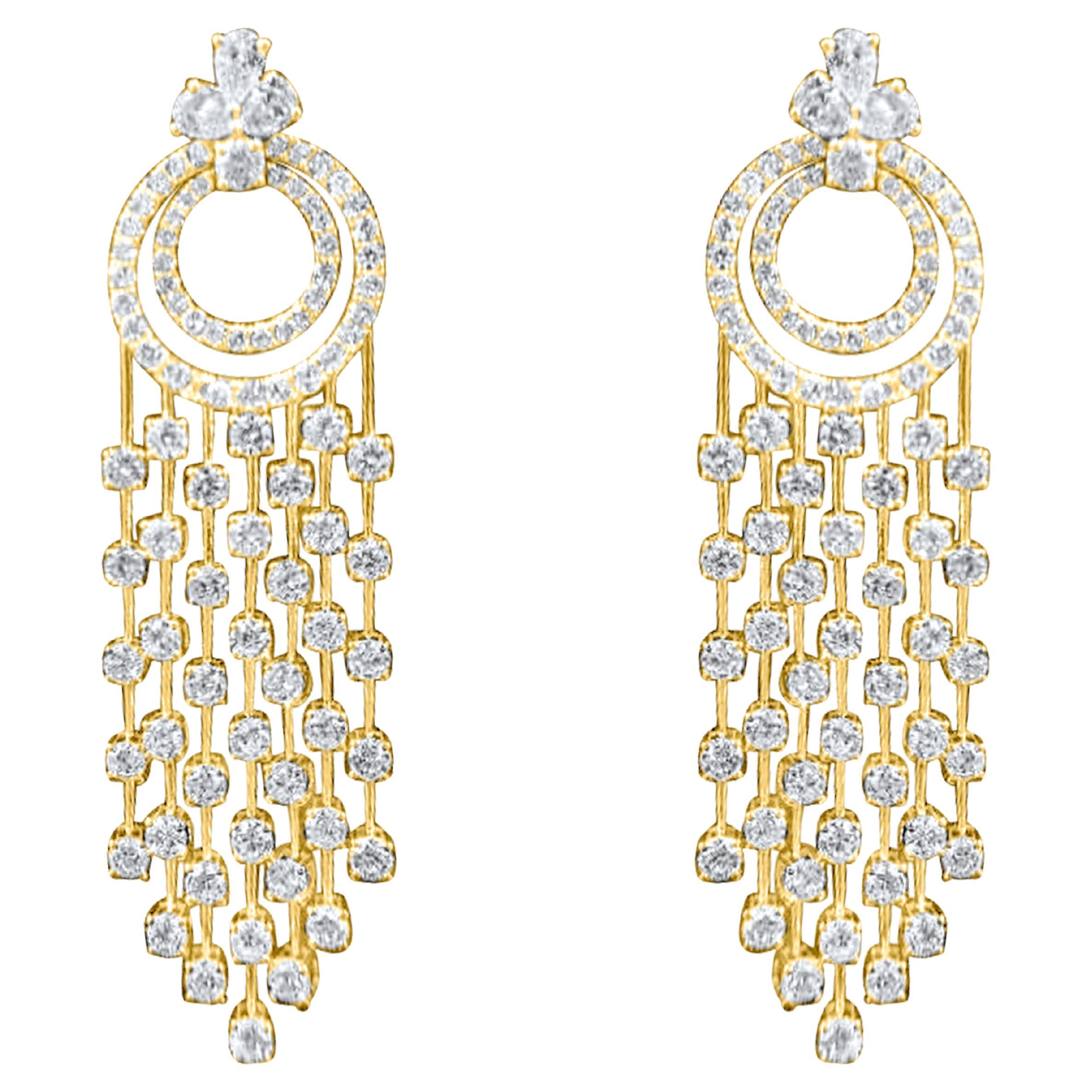Adorna Lux - Circle Of Life Chandelier Earrings