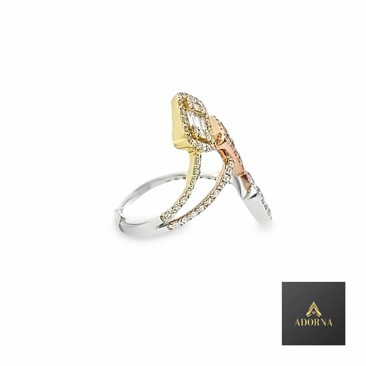 Modern Adorna Lux - Olivia 14K yellow gold ring For Sale