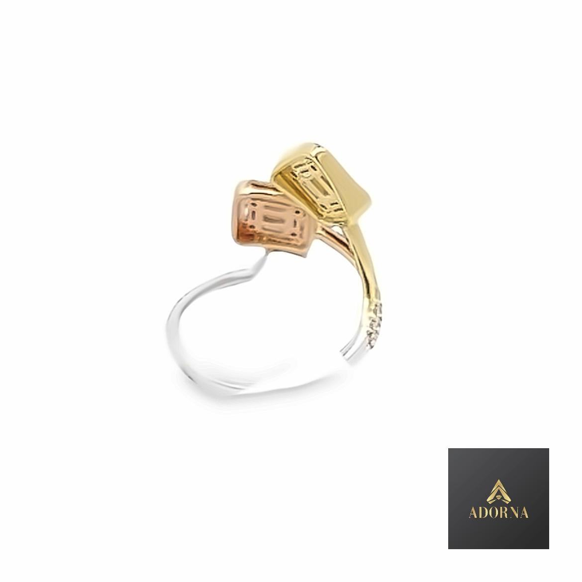 Women's Adorna Lux - Olivia 14K yellow gold ring For Sale