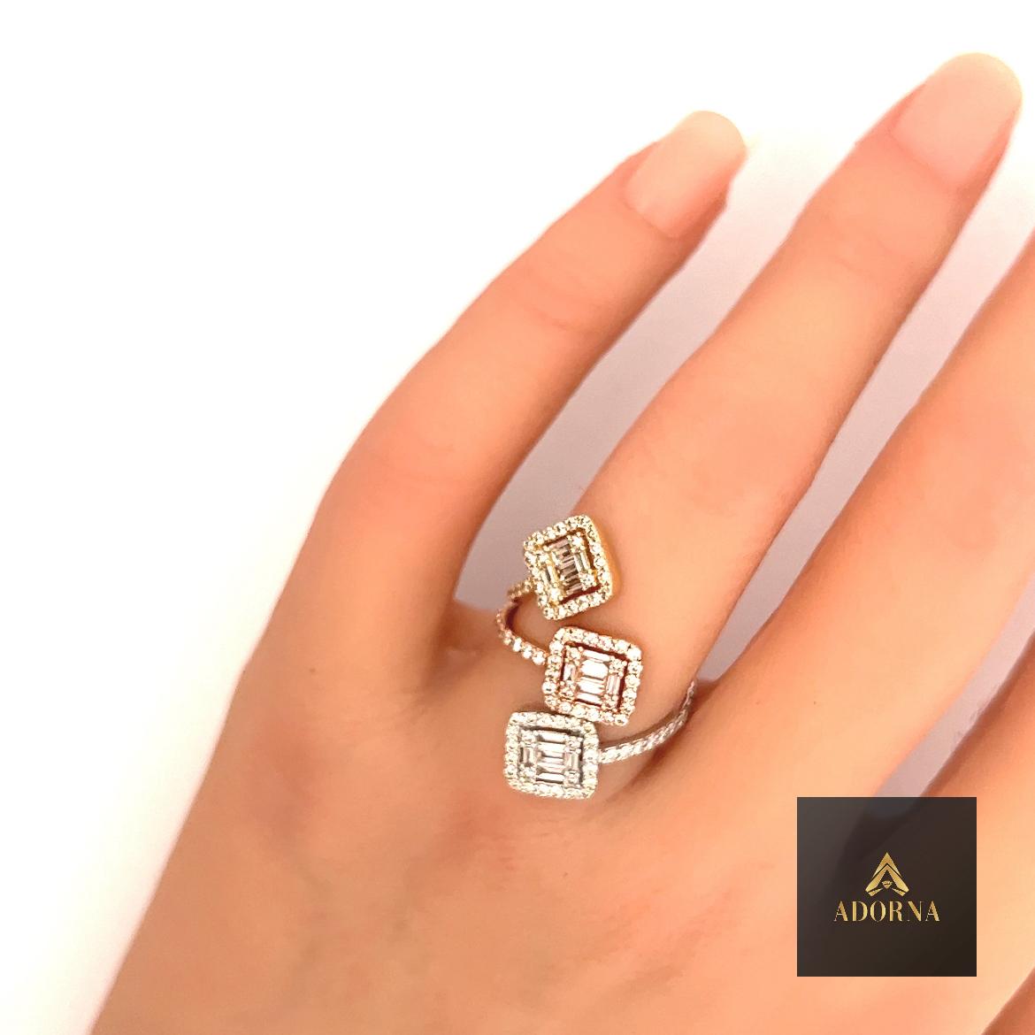Adorna Lux - Olivia 14K yellow gold ring In New Condition For Sale In Los Angeles, CA