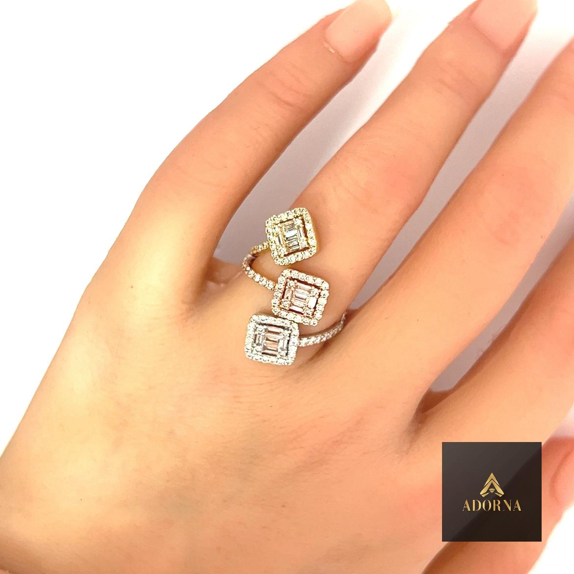 Women's Adorna Lux - Olivia 14K yellow gold ring For Sale