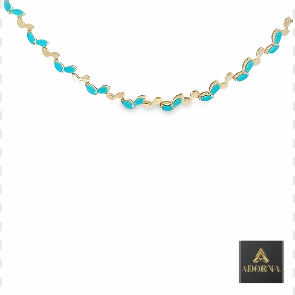 Modern Adornalux - Turquoise treasure: golden elegance For Sale