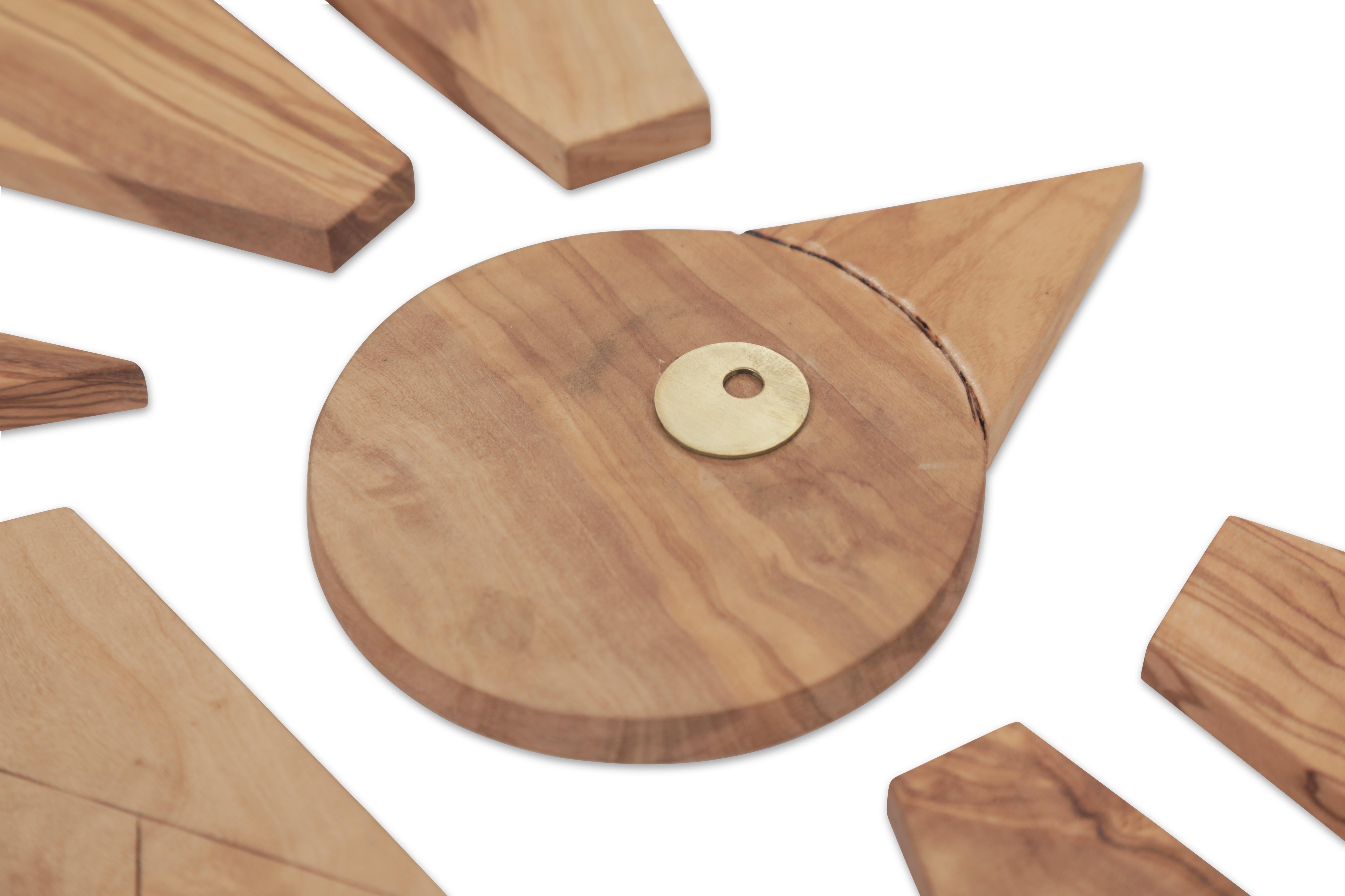 Puzzle decorativo en madera de olivo  por  La Fibre Artisanale en venta 3