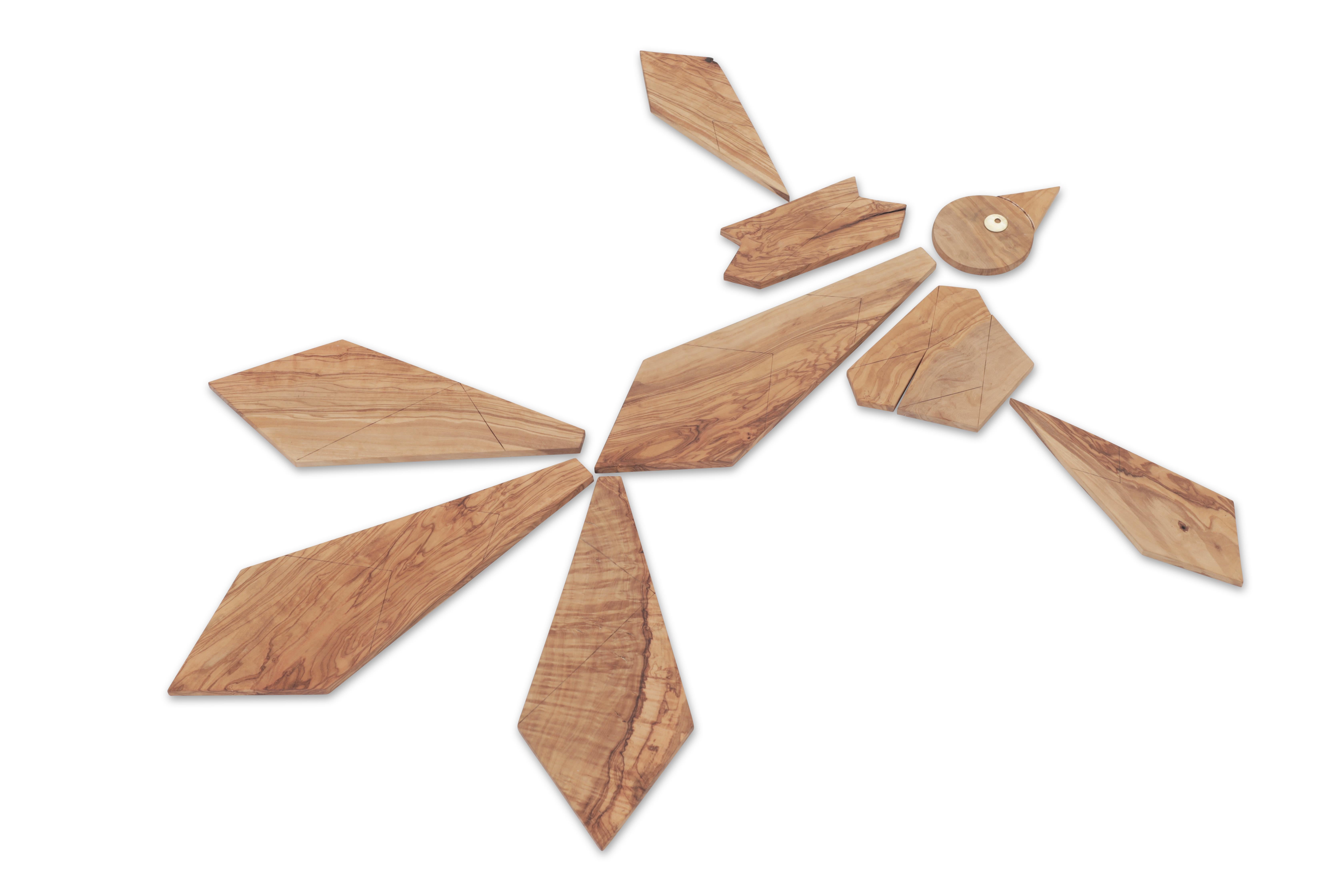 Puzzle decorativo en madera de olivo  por  La Fibre Artisanale Siglo XXI y contemporáneo en venta