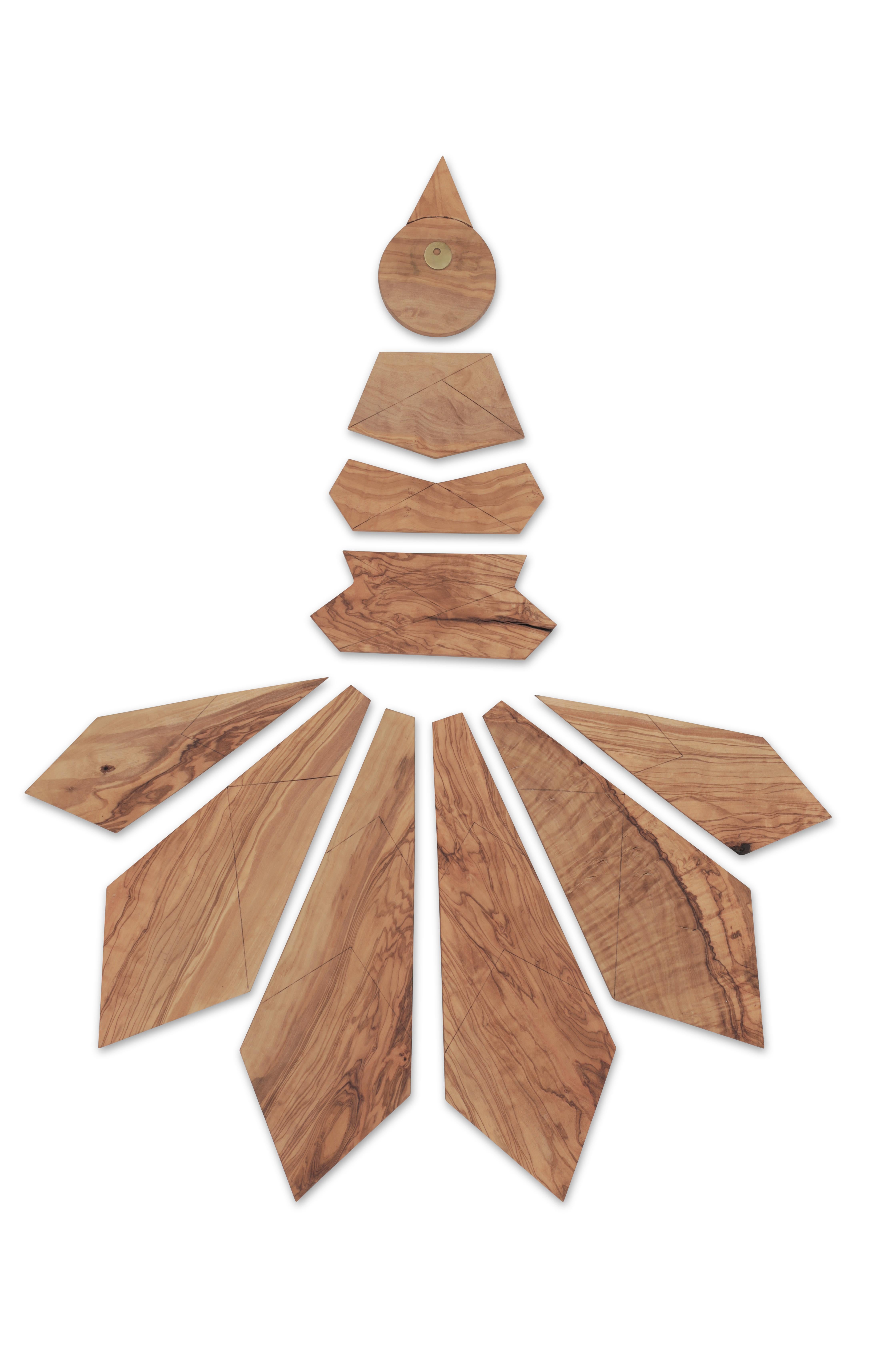 Puzzle decorativo en madera de olivo  por  La Fibre Artisanale en venta 1