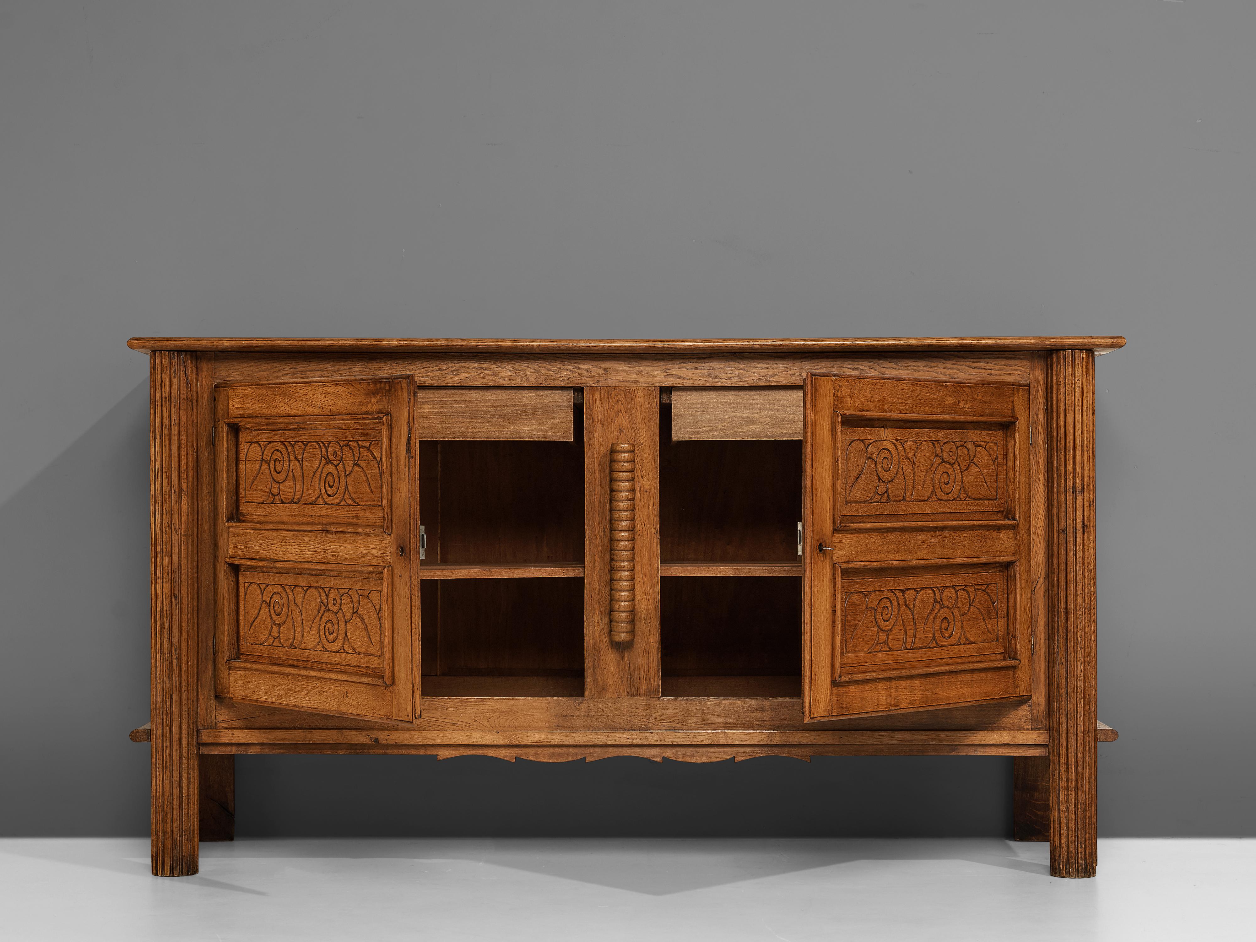 Adorned Art Deco Sideboard in Oak 1